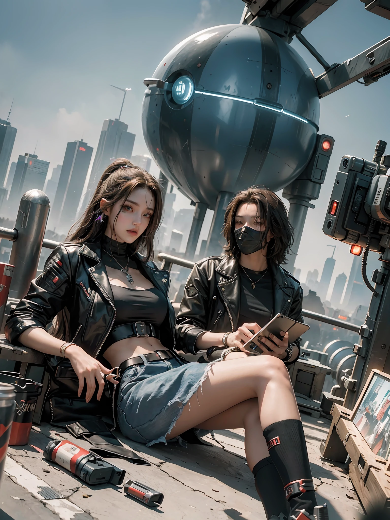 (Masterpiece, best quality: 1.2), high-detail face, cyberpunk, Marvel style