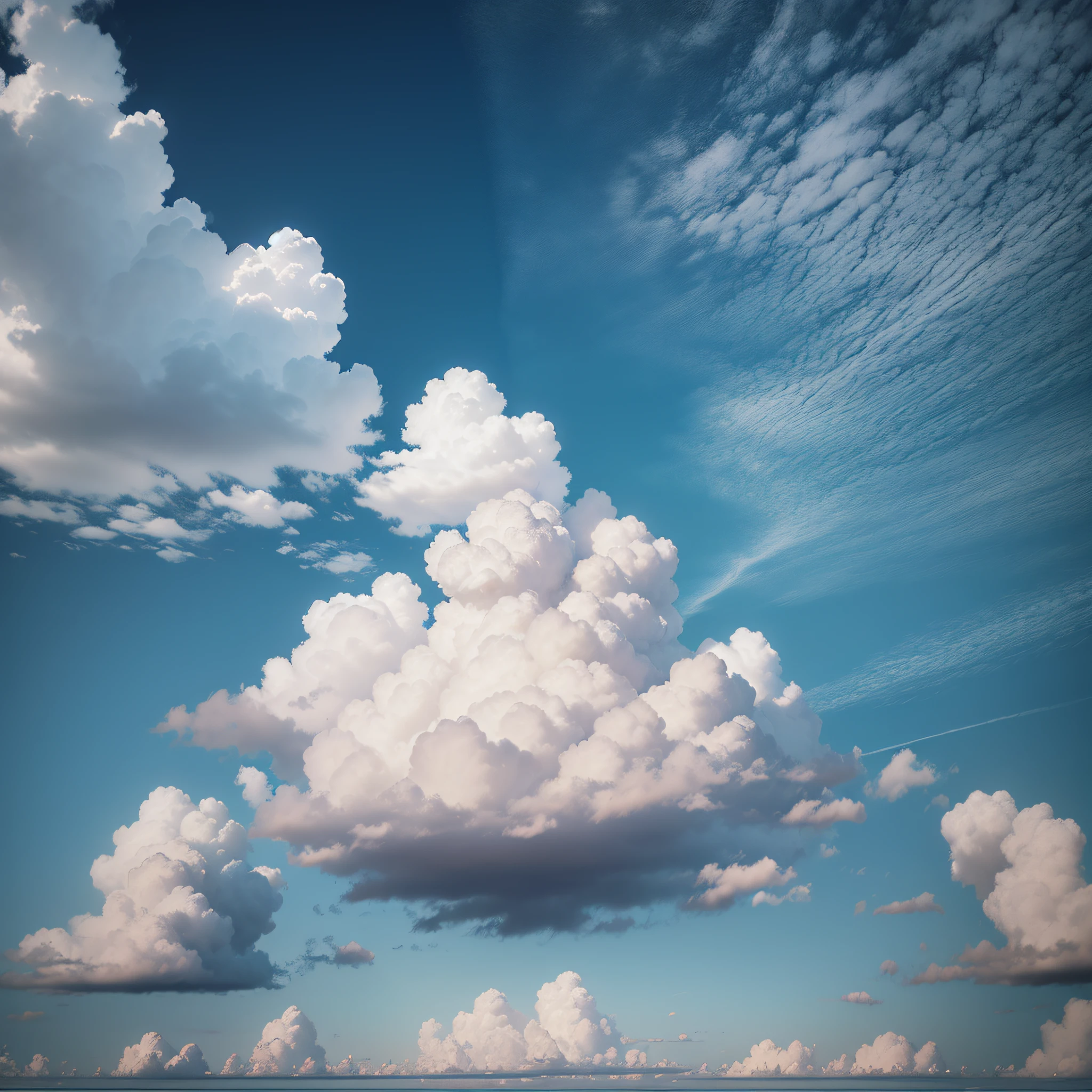 sky with realistic clouds --auto --s2