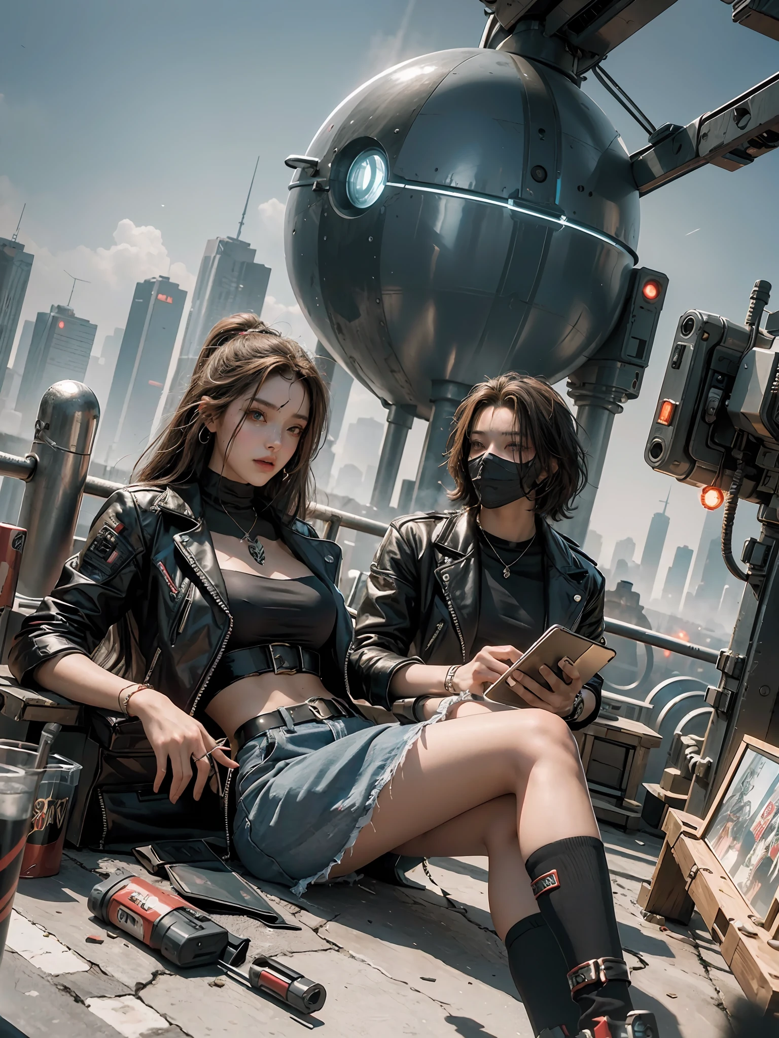(Masterpiece, best quality: 1.2), high-detail face, cyberpunk, Marvel style