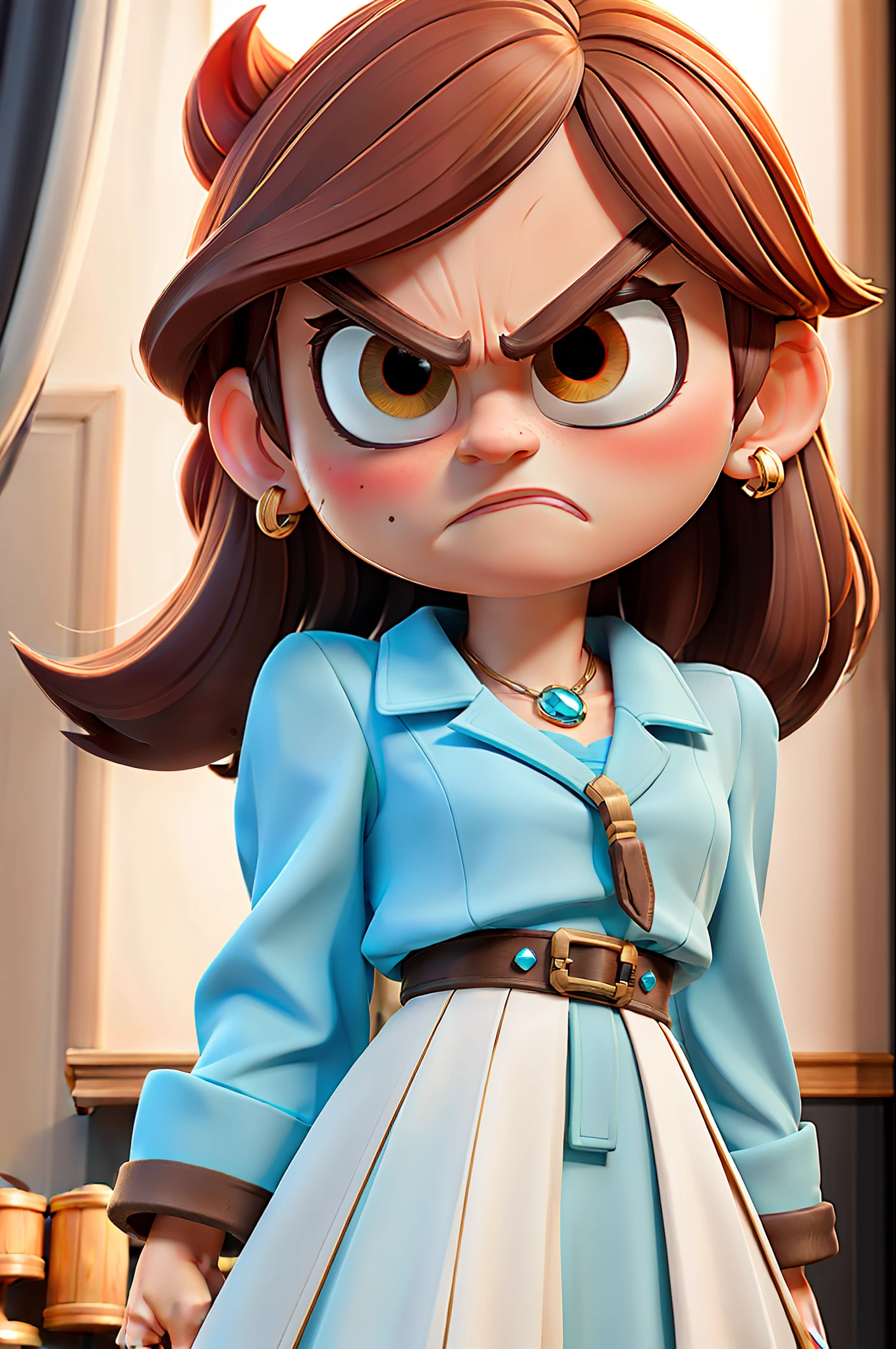Masterpiece, best quality, angry girl