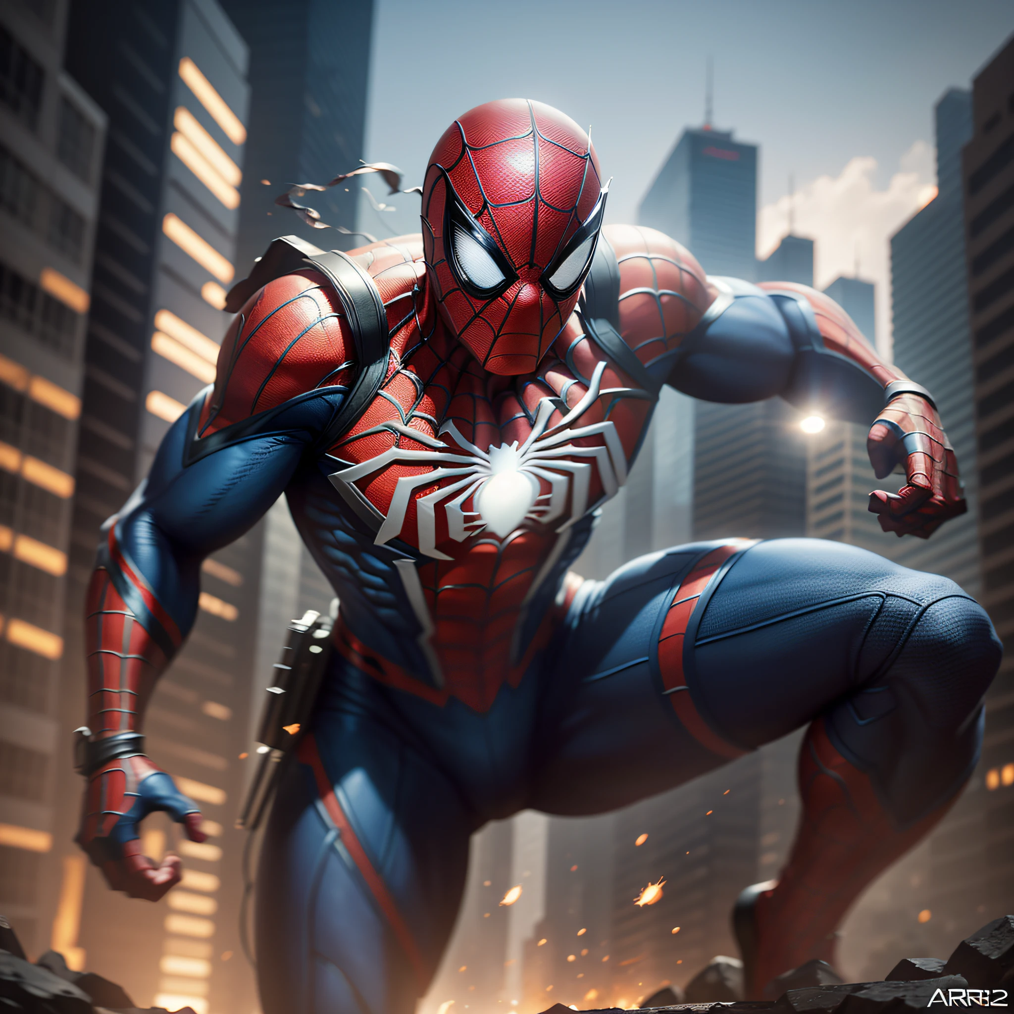 Superhero spider-man, highly detailed, unreal engine 5, extremely detailed, octane rendering, hyper-realistic, hyper-realistic, cinematic mode, insanely detailed, 3ds max + v-ray, action photo + with dynamic pose, action photo, + cinematic photo + photos taken by arri + incredibly detailed, sharpness, details + professional lighting, photographic lighting + 50mm, 80mm, 100m + gallery lightroom + behance photographs + unsplash + Contrast --Air 2:3 --auto --s2