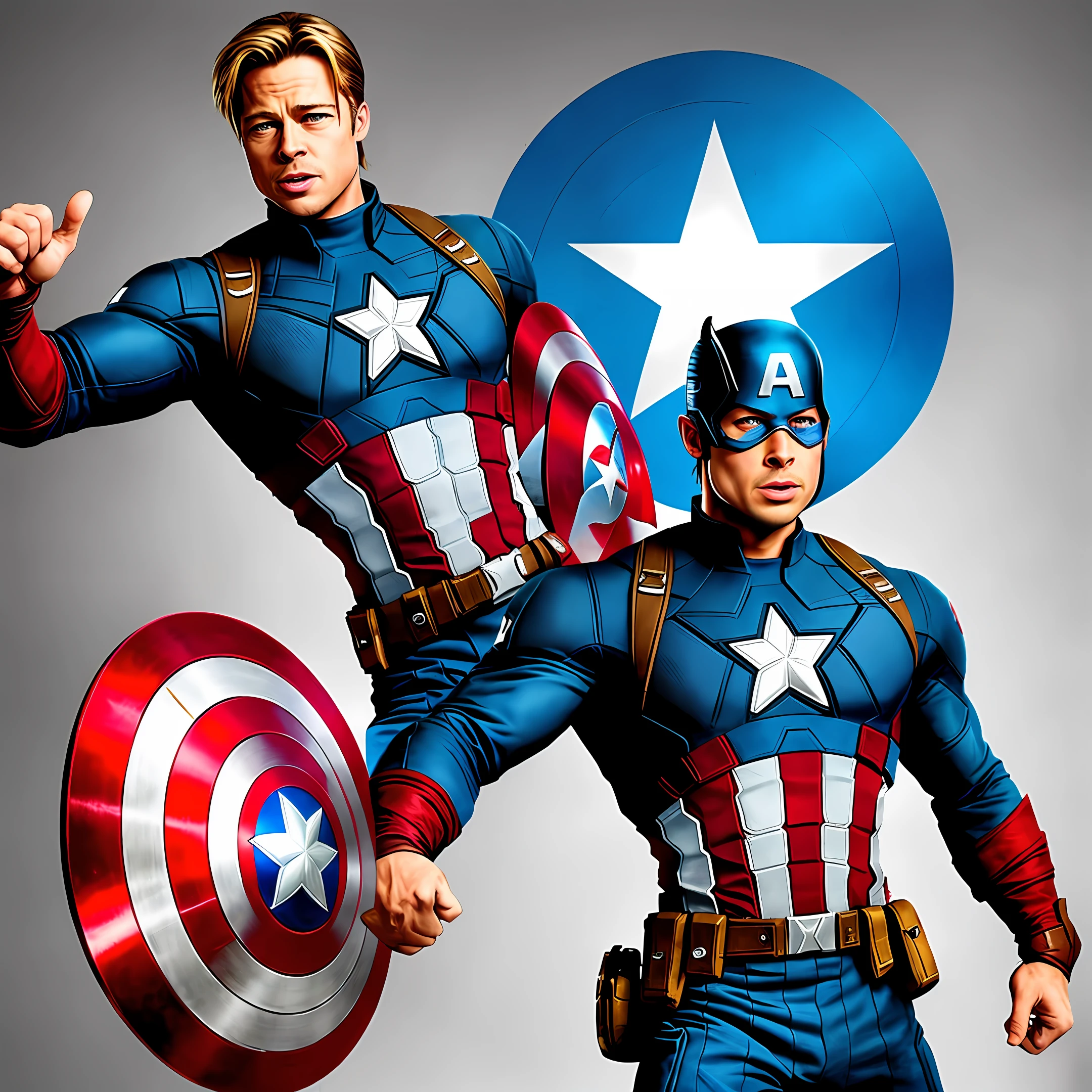 Brad Pitt as Captain America