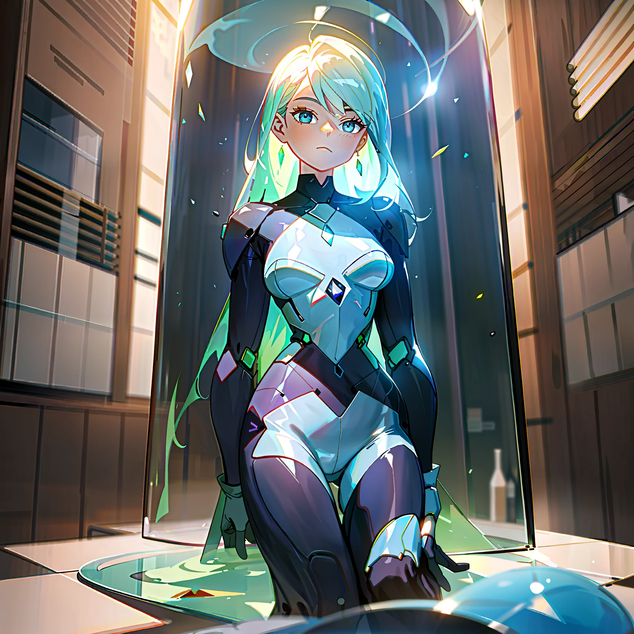 Woman with body entirely made of glass. (Glass Body)