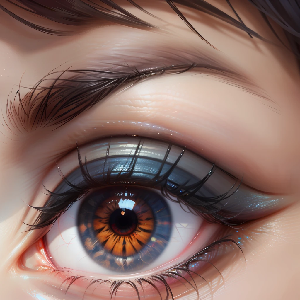close-up of a girl's eye, insightful look, high detail, masterpiece, perfect eye detailed , ultra detailed, best quality, Artgerm , 8k , --s2