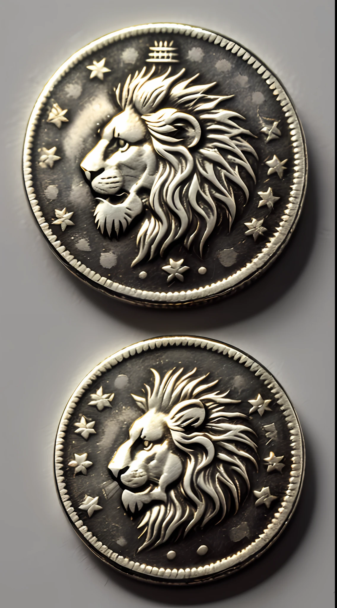 Coin with lion's head