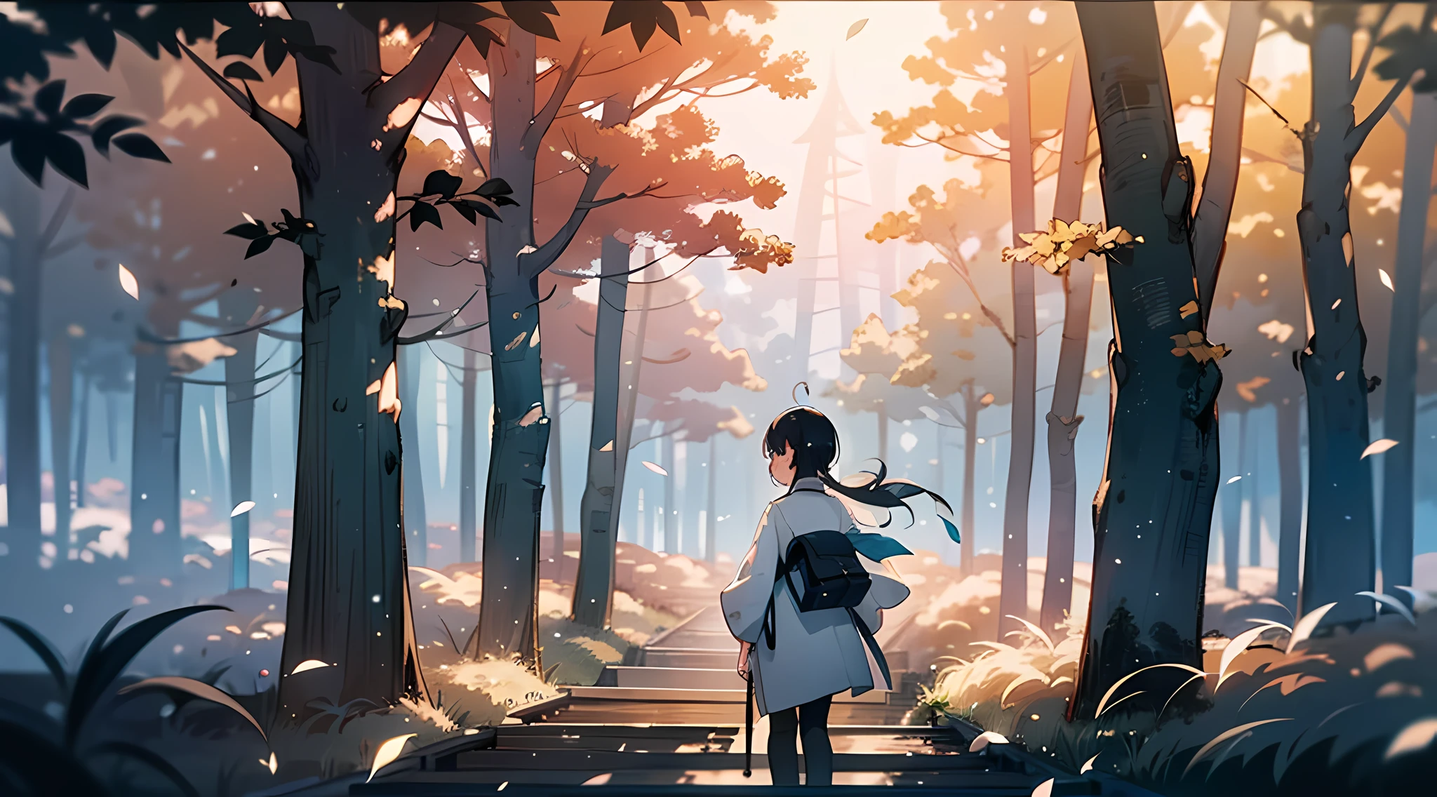 The word "minohorasu" is very beautifully written. Create a beautiful illustration with this word in a delicate color scheme, using blurred backgrounds, calm lighting, and the presence of natural elements such as leaves, wind, and fog. --auto --s2