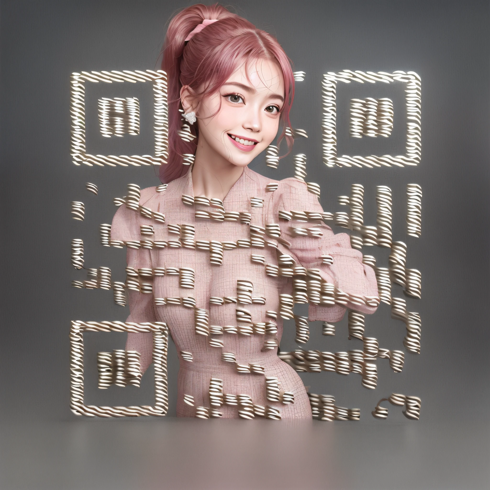 (8k, RAW photos,best quality, high resolution:1.1), (hyperrealistic:1.4),(realistic, photorealistic:1.3), soft light,big breasts,girl,realistic face,realistic body,realistic skin,absurdity,masterpiece,(cute:1.8),(big:1.2), detailed black eyes,innocent eyes,blusher,flipping miniskirt,cinema lights,film grain,jewelry,earrings,((Medium hair:1.1)),(((Floating Hair Novafrog Style)),Cherry colored lips,Hair ribbon,Hair bow,Ponytail,Close up,Pink hair,Look at viewer,Long hair,Full body,Open lips,Top teeth, (Smiling eyes:0.6), ((grinning:1.2)),Depth of field, Blurred background, Eye focus, Bokeh,Young, 85mm Lens, f/1.4,Professional Lighting, Young,Portrait,Photon Mapping,Radiosity,Physically Based Rendering,Japan Person,Gal,Strong Wind,Hand Bra