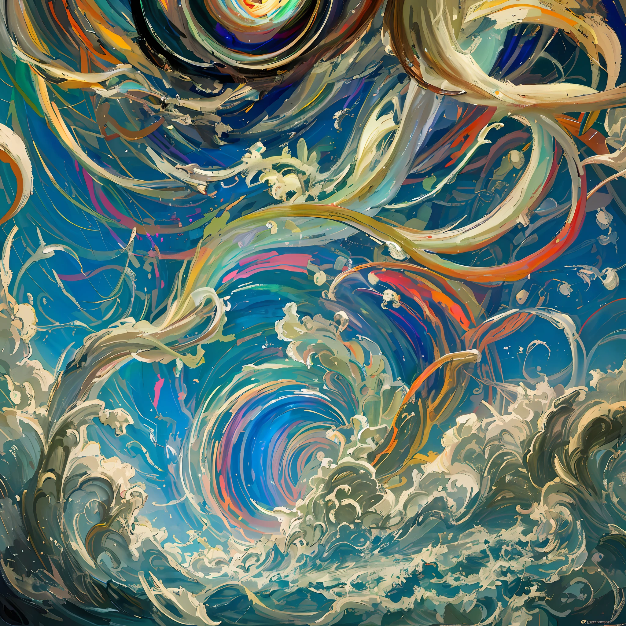 When I noticed the painting, I was struck by its depiction of the time-space continuum. The artist clearly utilized the technique of time travel, rendering a vivid depiction of the past, present, and future unfolding simultaneously. The colors were vibrant, with the warm tones of the past contrasting sharply with the cooler hues of the future. The vivid clarity of each moment was astounding, with every detail rendered in astonishingly high definition. The style was a unique blend of realism and surrealism, with elements of impressionism and abstract art interwoven seamlessly. Overall, the painting was a masterful representation of the complexities of time and space.