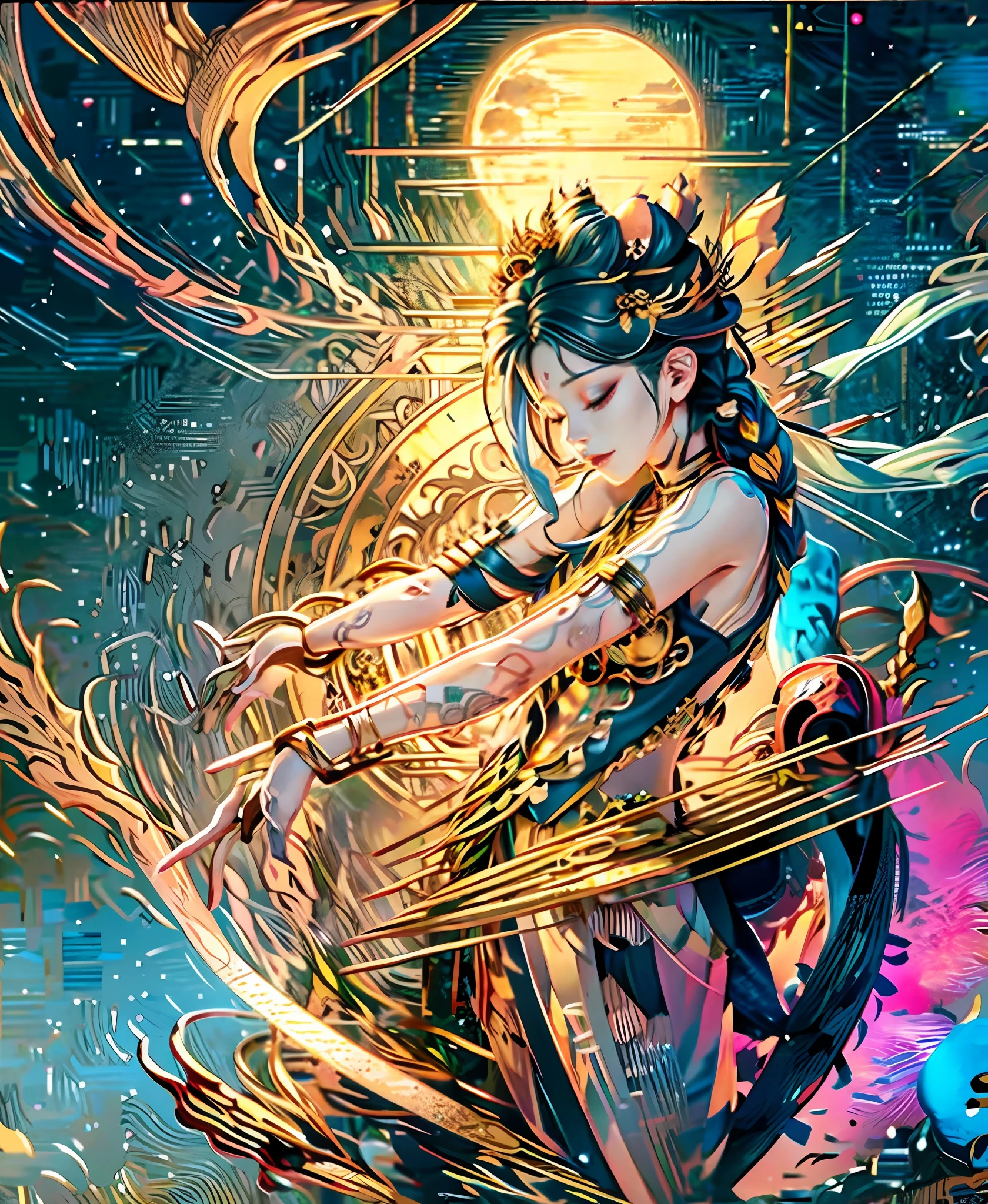 official art, unity 8k wallpaper, ultra detailed, beautiful and aesthetic, High quality, beautiful, masterpiece, best quality, (zentangle, mandala, tangle, entangle:0.6),