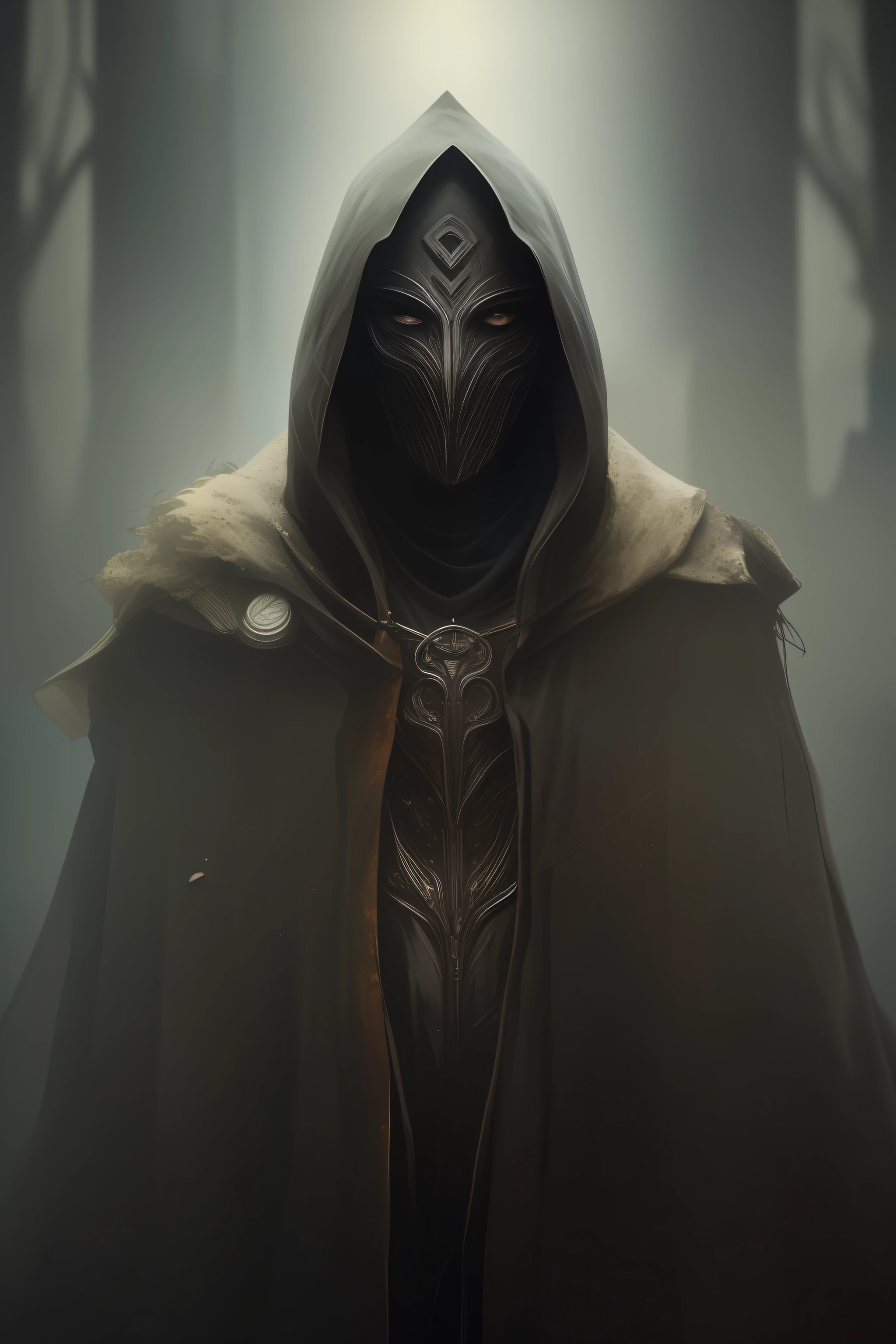 masterpiece, best quality, 1boy,  solo, black mask, hood, black robe, black combat boots, male focus, outdoors, dune, sand, sandstorm, desert background