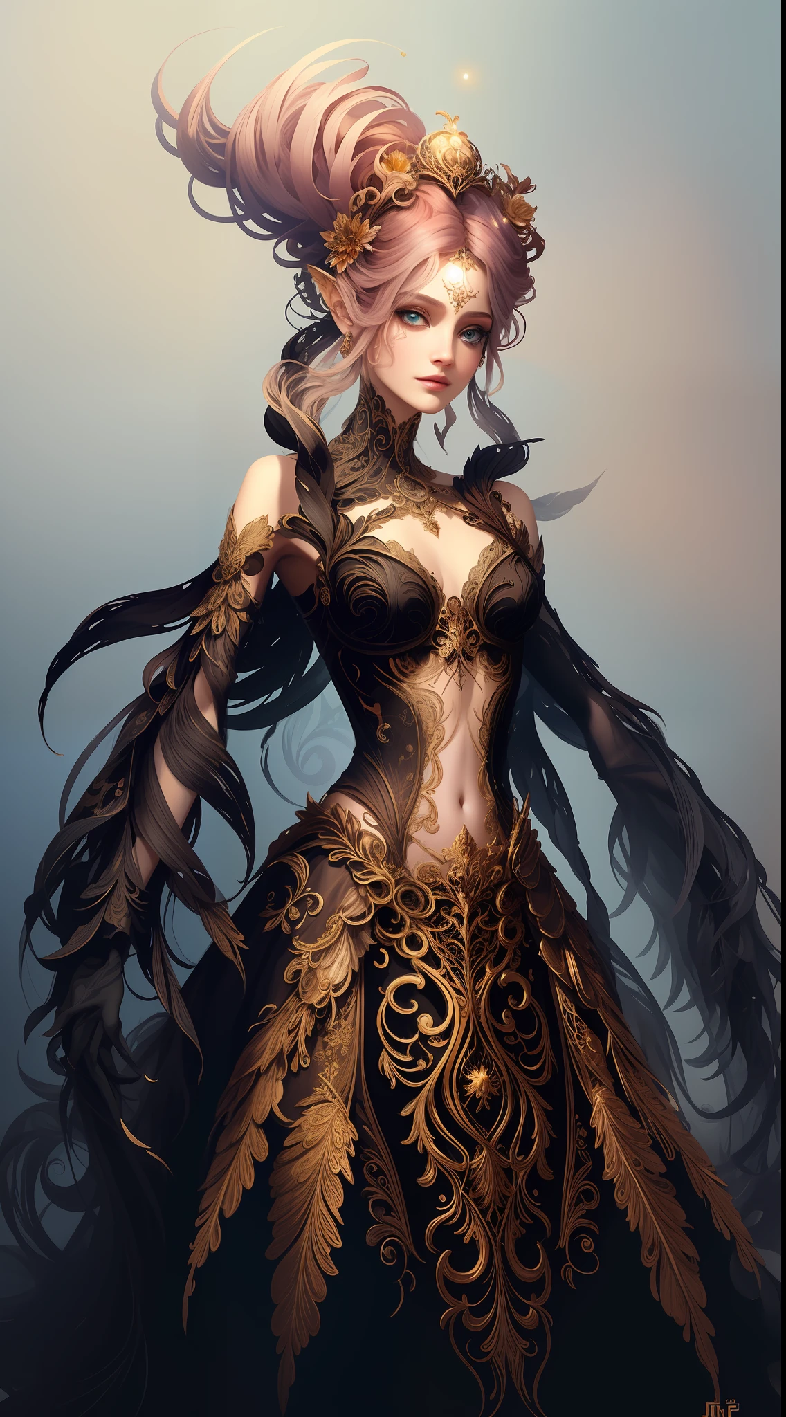 (skeleton like:0.4), ((female ornate princess)), (with white long flowing hair), (bright beautiful eyes), trending on artstation, flowers of hope by Jean-Honor Fragonard, Peter mohrbacher, hyper detailed, insane details, stunning, intricate, elite, art nouveau, ornate, liquid wax, elegant, luxury, Greg Rutkowski, ink style, sticker, vector-art beautiful character design, double exposure shot, luminous design, award winning, masterpiece, amoled black background,
