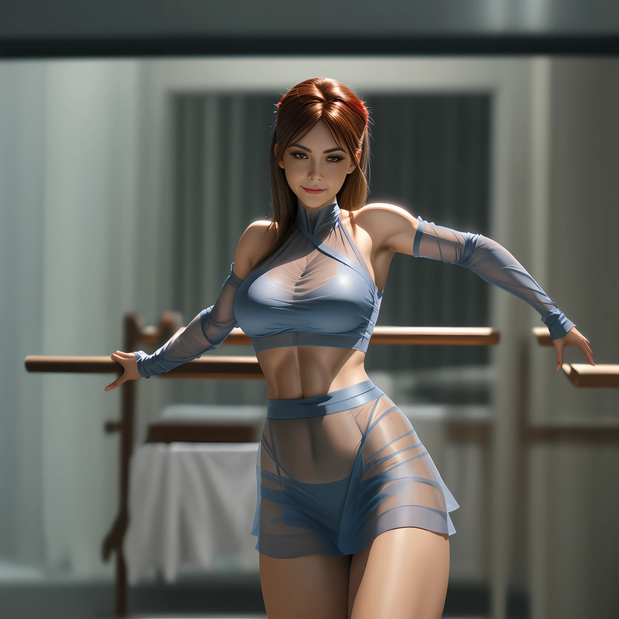 solo woman, beautiful face, seductive smile, seductive eyes, (red eyes), perfect nose, perfect face, ultra realistic face, perfect curvy body, detailed abs, medium , micro cloths, micro bikini, micro panty,k thighs, thick  legs, perfect detailed hands, 8k ultra realistic, masterpiece, cinematic lightning, ((see through cloths)), detailed skin texture