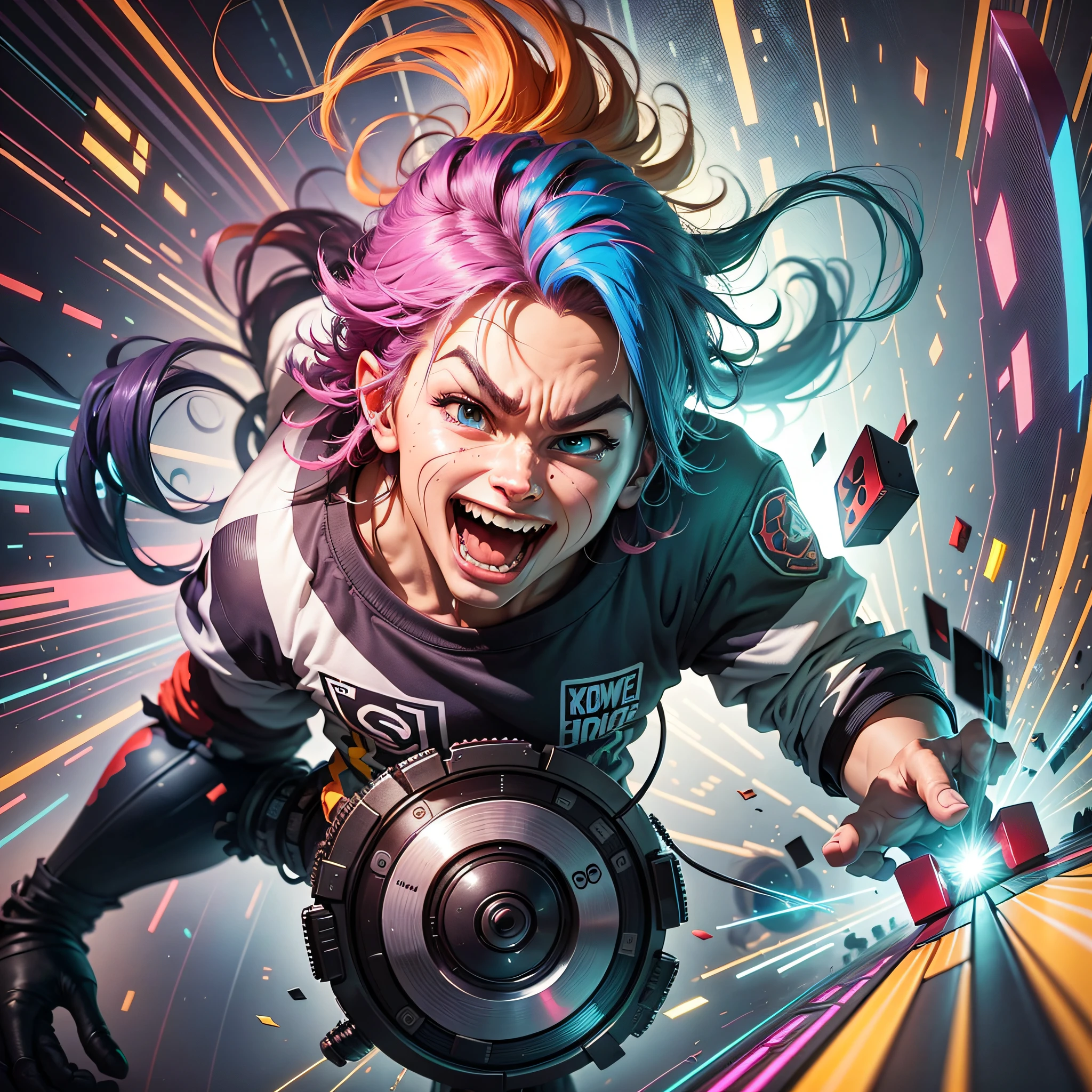 "Cartoon style video game control", best quality gamer boy, high resolution cartoon style illustration, vibrant colors, funny characters, animated background, dynamic perspective, realistic shadows and lights, exciting scenes, fluid movement. --auto --s2