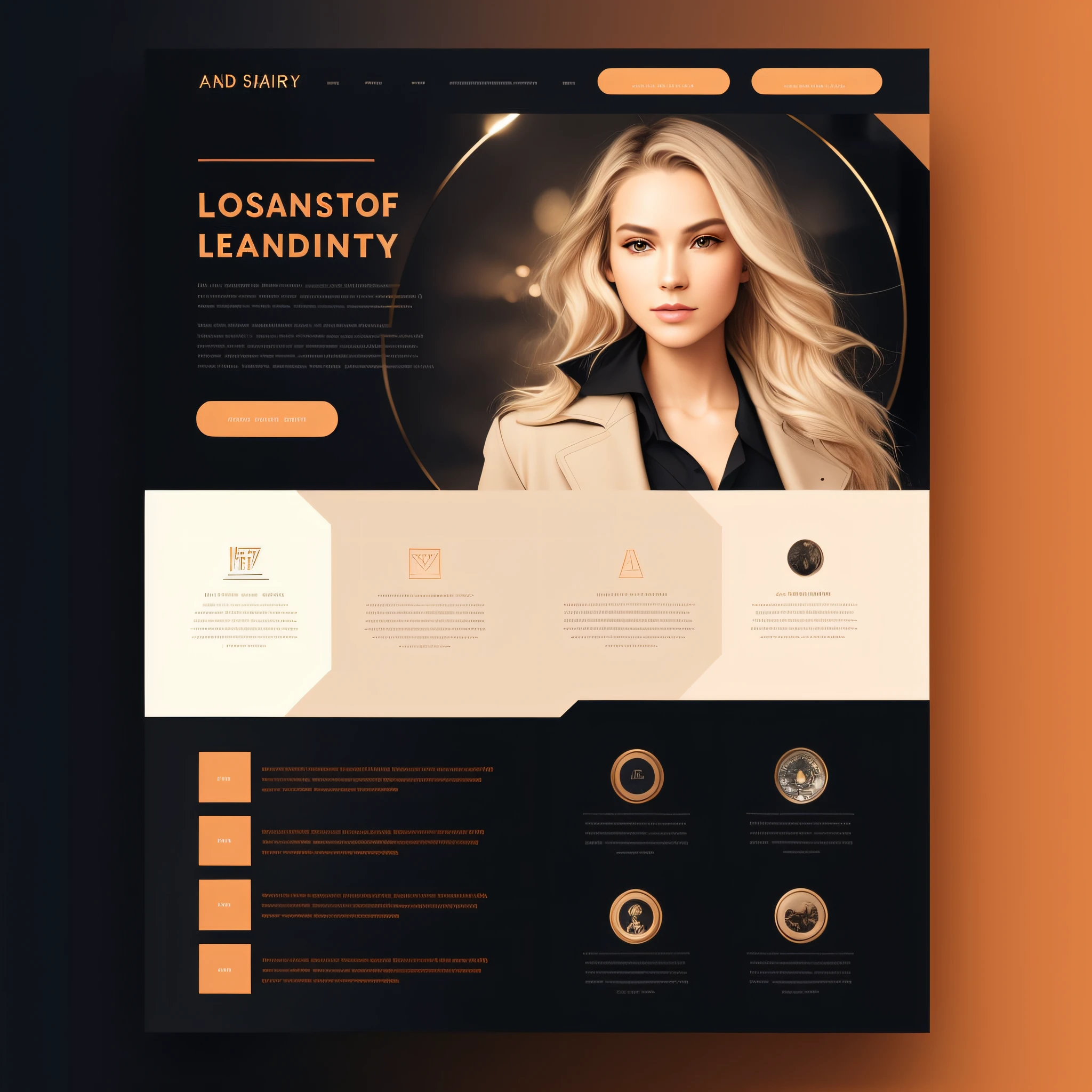 a landing page for a fashion store, steady look, digital screenshot, by Adam Marczyński, ui design, by Elias Ravanetti, clean minimalist design, by Adam Szentpétery, by Tadeusz Pruszkówski, by Aleksander Kobzdej, slick elegant design, flat design, by Jacob Kainen