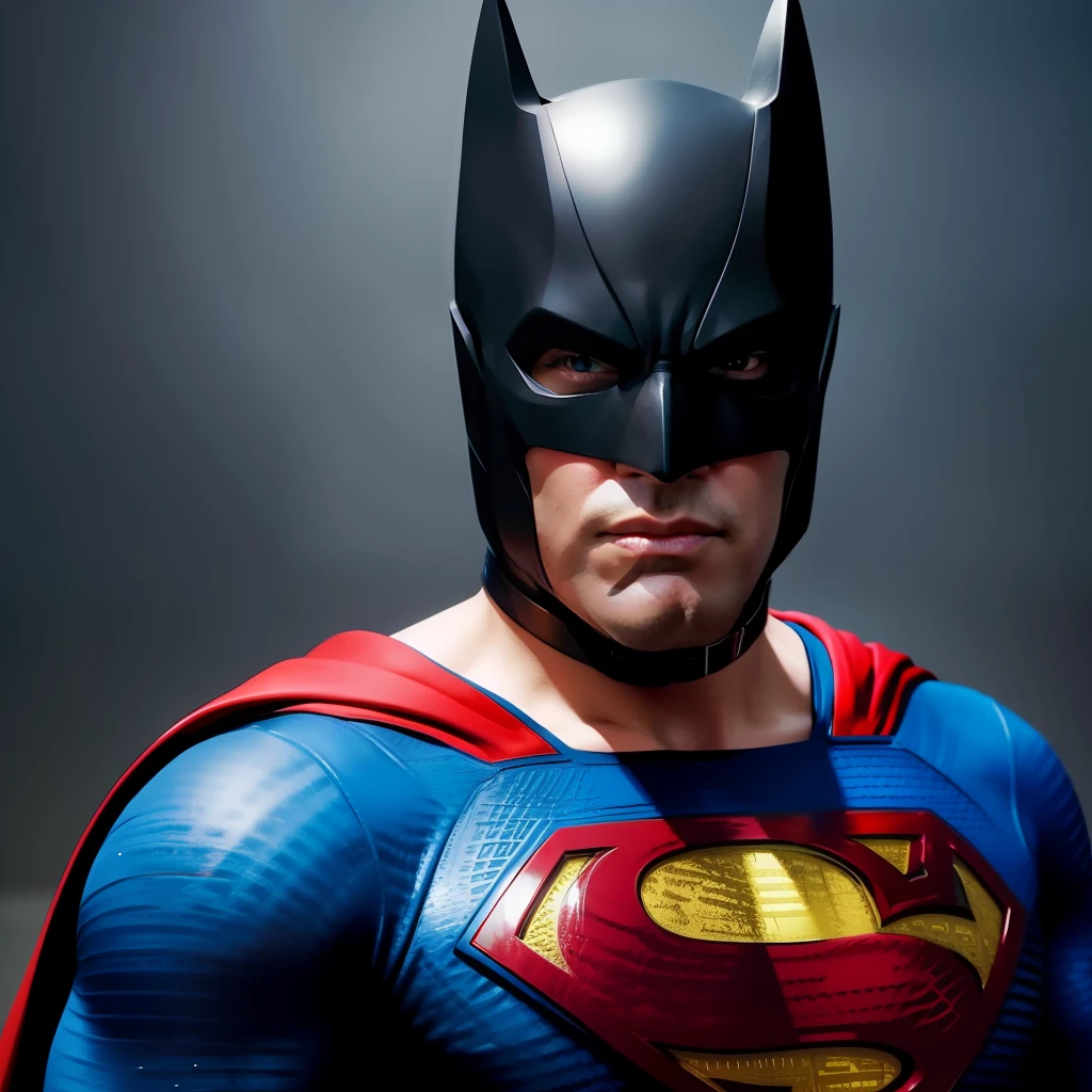 Superman with Batman's face