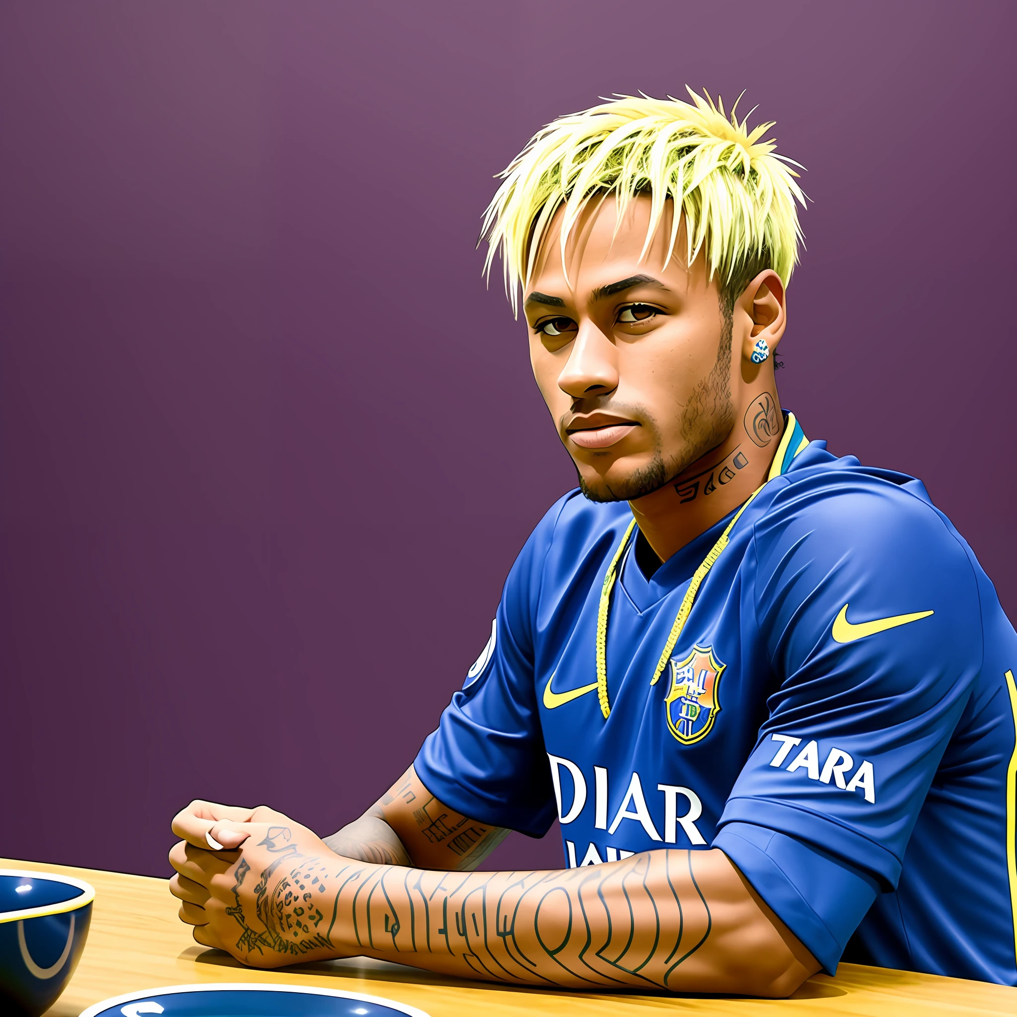 Neymar sitting at the table --auto --s2