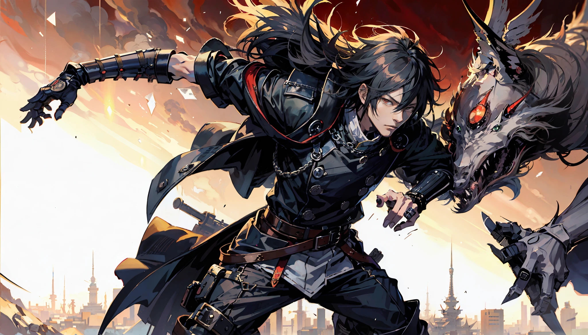 anime character with a sword and a demon like face, shigenori soejima illustration, handsome guy in demon slayer art, key anime art, shirow masamune, detailed anime character art, inspired by Yamagata Hiro, trigger anime artstyle, high detailed official artwork, badass anime 8 k, epic anime style, detailed key anime art, alucard