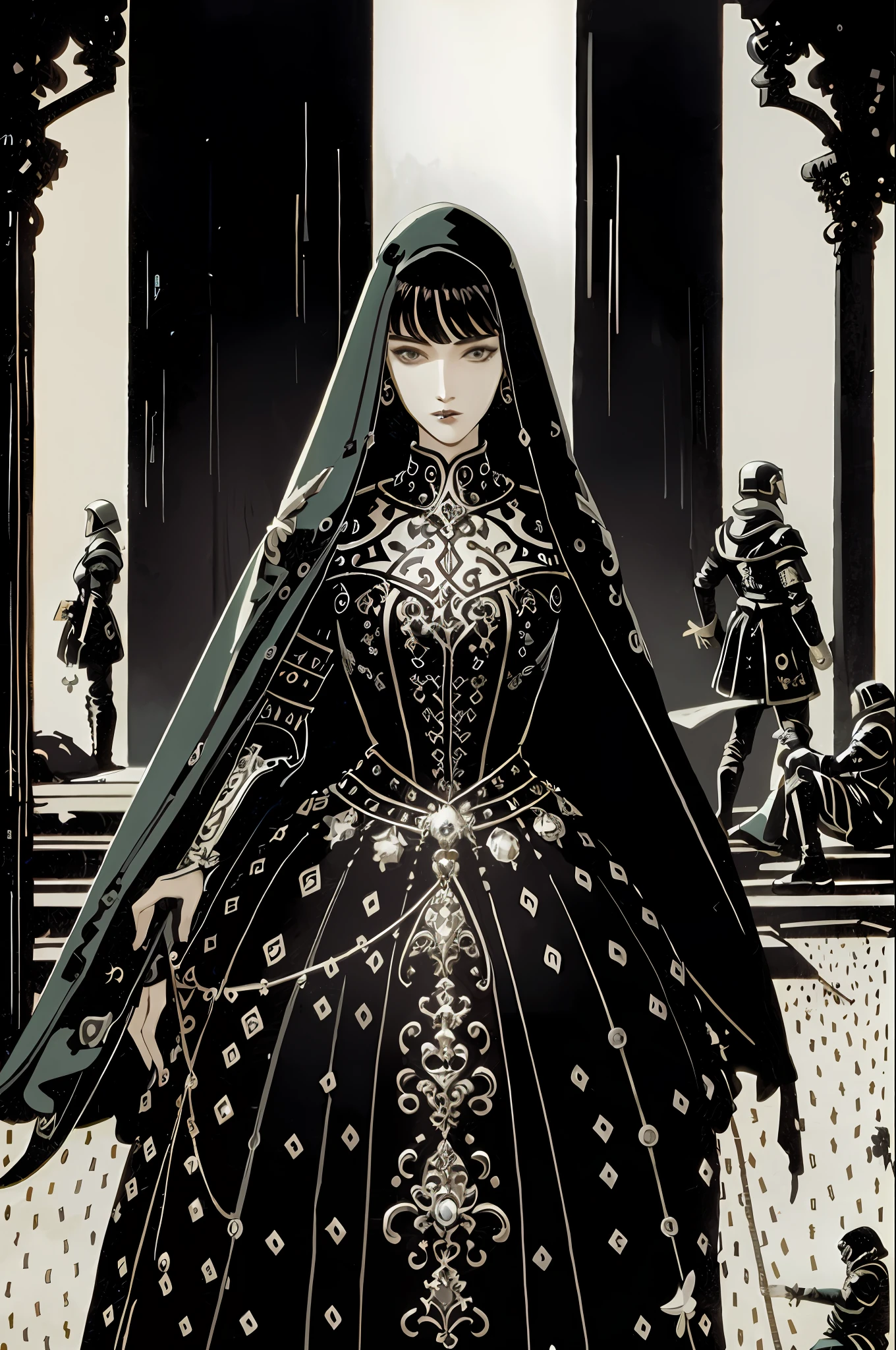 Close-up, Enigmatic, Martian knight fashion, poster-like, transcendent allure, Enchanted, Knightcore fashion, arcane atmosphere
best quality, high quality, absurdres, masterpiece, beautiful, intricate details,