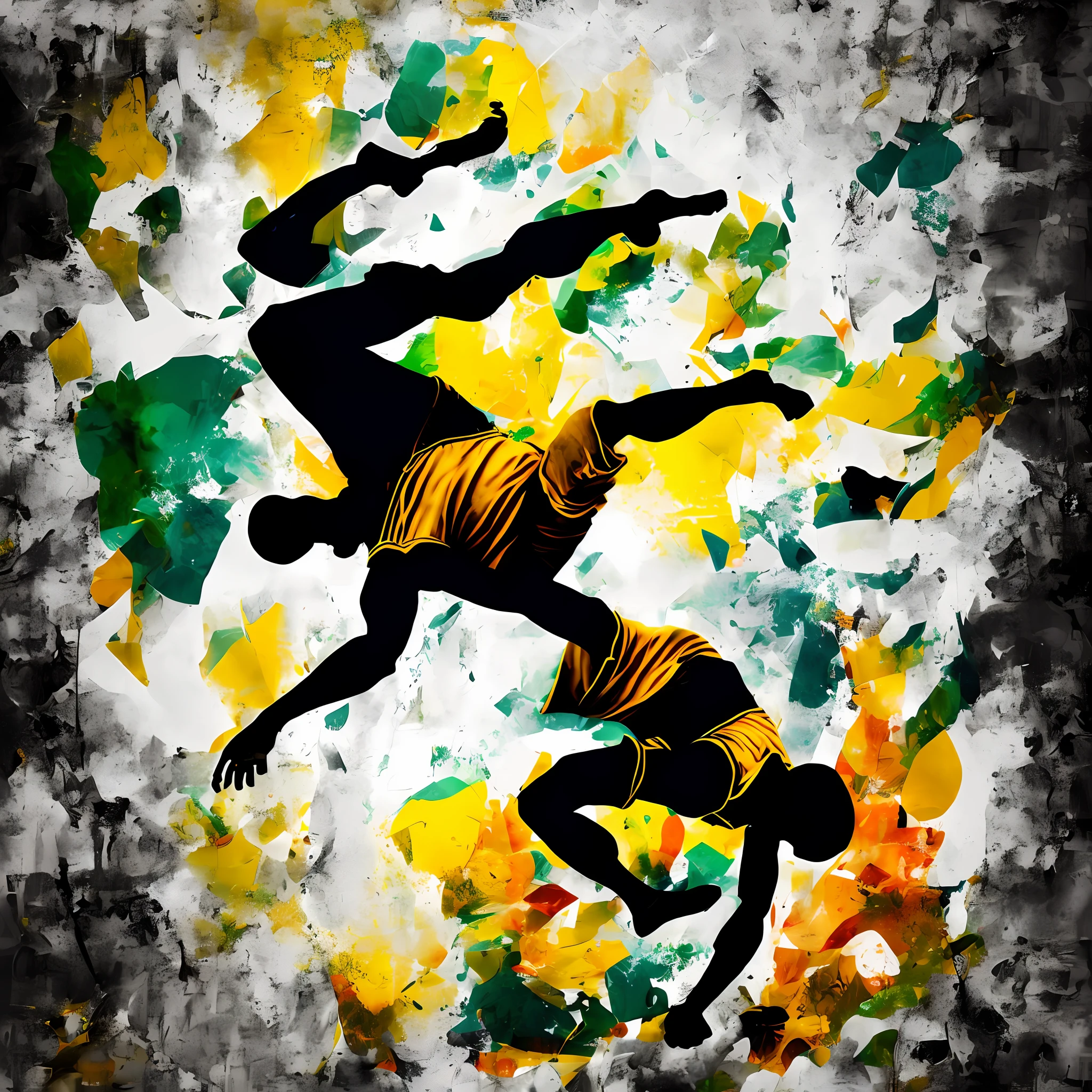 Consistent body, capoeira Angola, abstract image