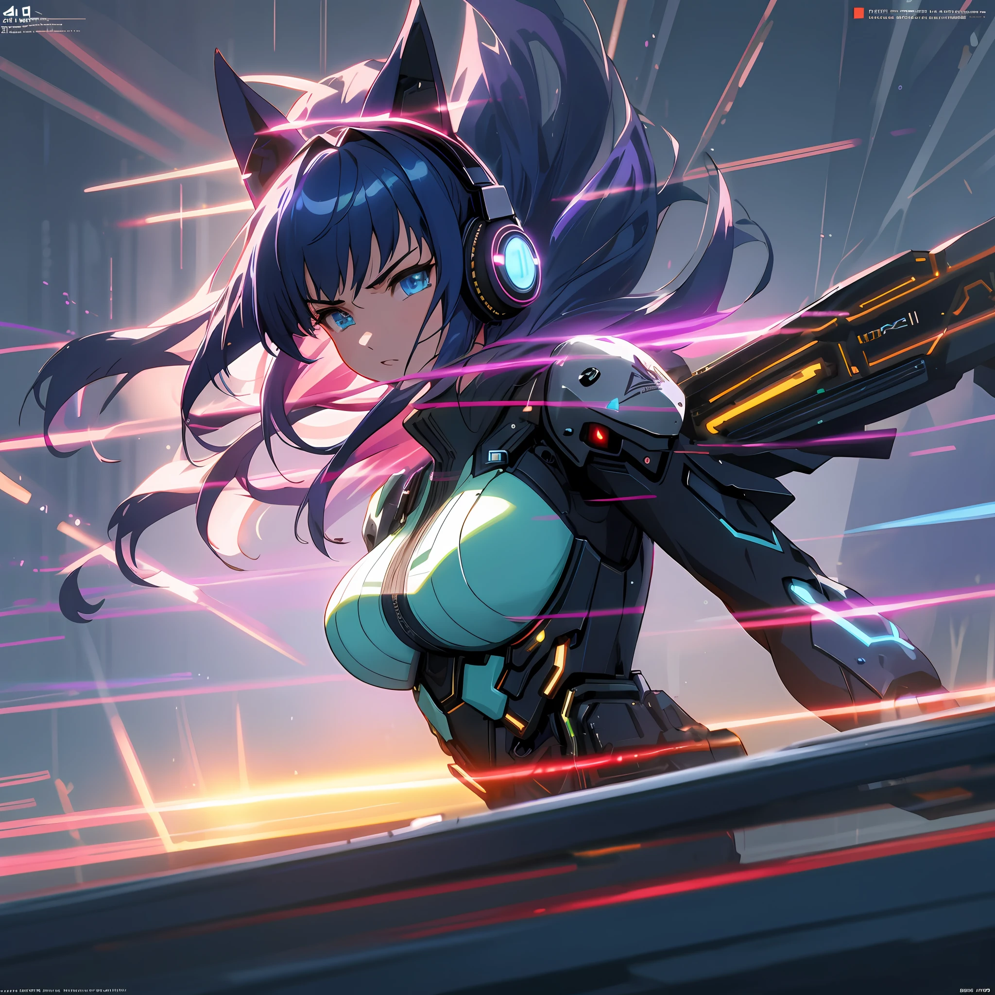 ((Beautiful One Woman)), 20 years old, very sexy body, big, breasts looking directly at the camera, sexy expression.8k,3d,anime character with white long hair and blue eyes in futuristic city at night,rainbow takes, futuristic black jacket, digital cyberpunk anime art, bad anime 8k, best anime 4k konachan wallpapers, anime style 4k, Digital Cyberpunk - Anime Art, Anime Art Wallpapers 8k, Anime Wallpapers 4K, Anime Wallpapers 4K, Anime Art Wallpapers 4K, Anime Cyberpunk Art, Top Quality Digital Art, Upper Body Close Up Shot, Stunning Art, With Futuristic Glowing Gun, Quick Movements, Realistic Detailed Depiction Backgrounds, Extremely Detailed Precise and Metal Costumes and Backgrounds, Extremely detailed mechanical costumes and backgrounds, extremely detailed shiny costumes and backgrounds, costumes and backgrounds and eyes with detailed patterns, futuristic monitor installed in the background, chasing, upward eyes, dissatisfied expression, frustration, mechanical glowing cyberpunk cat ears, realistic beautiful eyes, cyber headphones, angry, angry, absurd, high resolution, super detailed, (1girl: 1.3), BREAK, MANIPULATION OF LIGHT, RADIANT POWER, AURA OF COLDNESS, GLOWING ARMOR BREAK, MANIPULATION OF PHOTOS, ALTERED REALITY, FANTASTIC SCENES, DIGITAL ARTISTRY, CREATIVE EDITING, INSPIRING STORIES, IMPRESSIVE VISUAL BREAKS, KINETIC ART, INTERACTIVE INSTALLATIONS, DYNAMIC MOVEMENT, ENGINEERING INGENUITY, CAPTIVATING VISUALS,