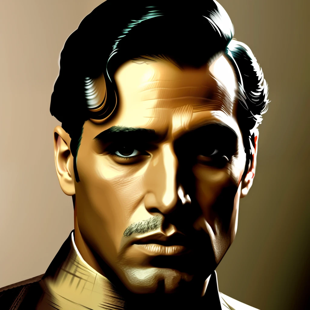 Create a man looking like the Godfather