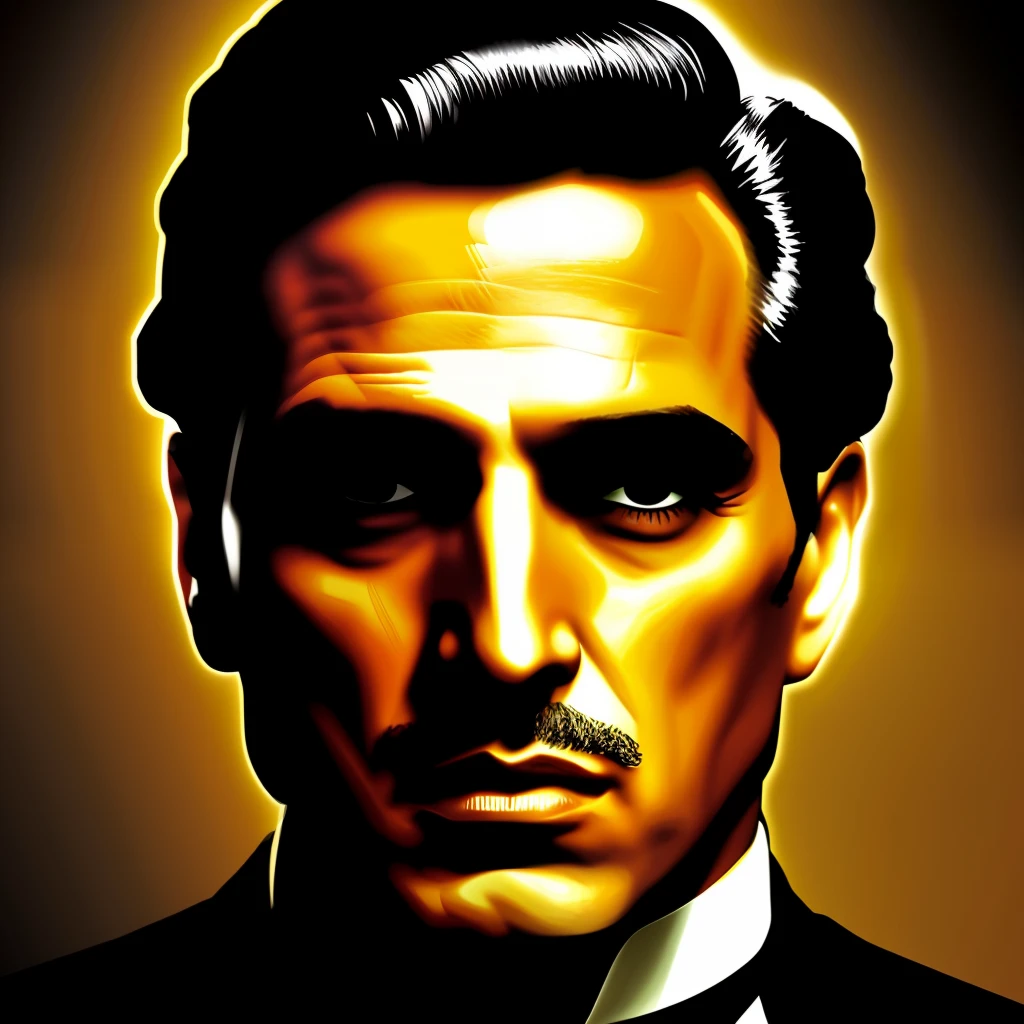 Create a man looking like the Godfather