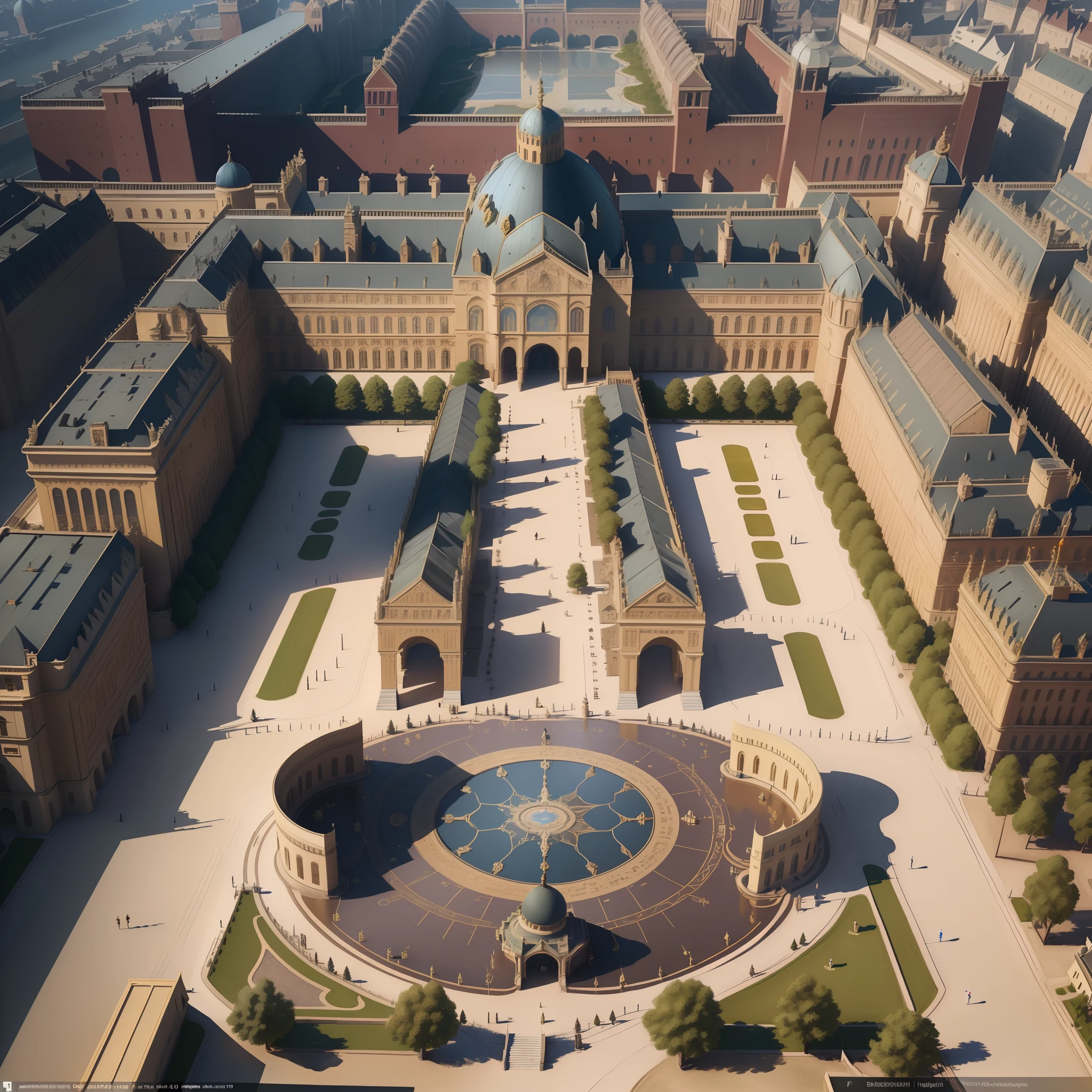 (8k, RAW Photo, Best Quality, Masterpiece: 1.2), (Realistic, Photorealistic: 1.37), Stereoscopic, Noble, Street, Noble Palace, Promenade, Ground, Plane, Overlook, Front Shot, Aerial View, Game Background Resource, Noble, Luxurious, Royal Palace, Surrounding Rails, Facing Palace Gate, Symmetrical, (Long View), Long Corridor, Panorama, (Balloon), (Very Detailed CG Unity 8k Wallpaper), (Very Detailed CG Unity 8k Wallpaper), (Masterpiece), (Best Quality: 1.2), (High Resolution), (Cinematic Lighting: 1.1), Fine, Intricate Detail, (Best Illustration), 8K Resolution, Intricate Shadows, Best Quality, Best Lighting, Best Shadows, Best Reflections, (Detailed Reflections), (Complex Reflections), (Reflections), (reflection)) smooth shadows (perfect), (very detailed), (super detailed), (super detailed), 4K uniforms, (very uniform) detailed), (very detailed), (very detailed) detailed CG: 1.2) architecture, medieval style, fantasy style, festival, power, baroque carved windows, velvet throne
