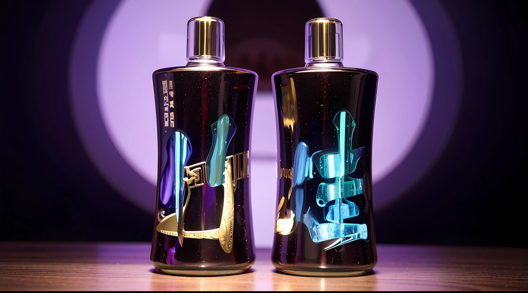 Chinese liquor and purple liquor bottles on table, inspired by Puhua, Product Photography, 4L, Wang Chen, Japanese Collection Products, Product Introduction Photos, Commercial Product Photography, Packaging Design, Daoshu, Inspired by Dongyuan, Inspired by Guo Chun, Inspired by Cui Bai, Pictures, Product Photos, Miniature Product Photos