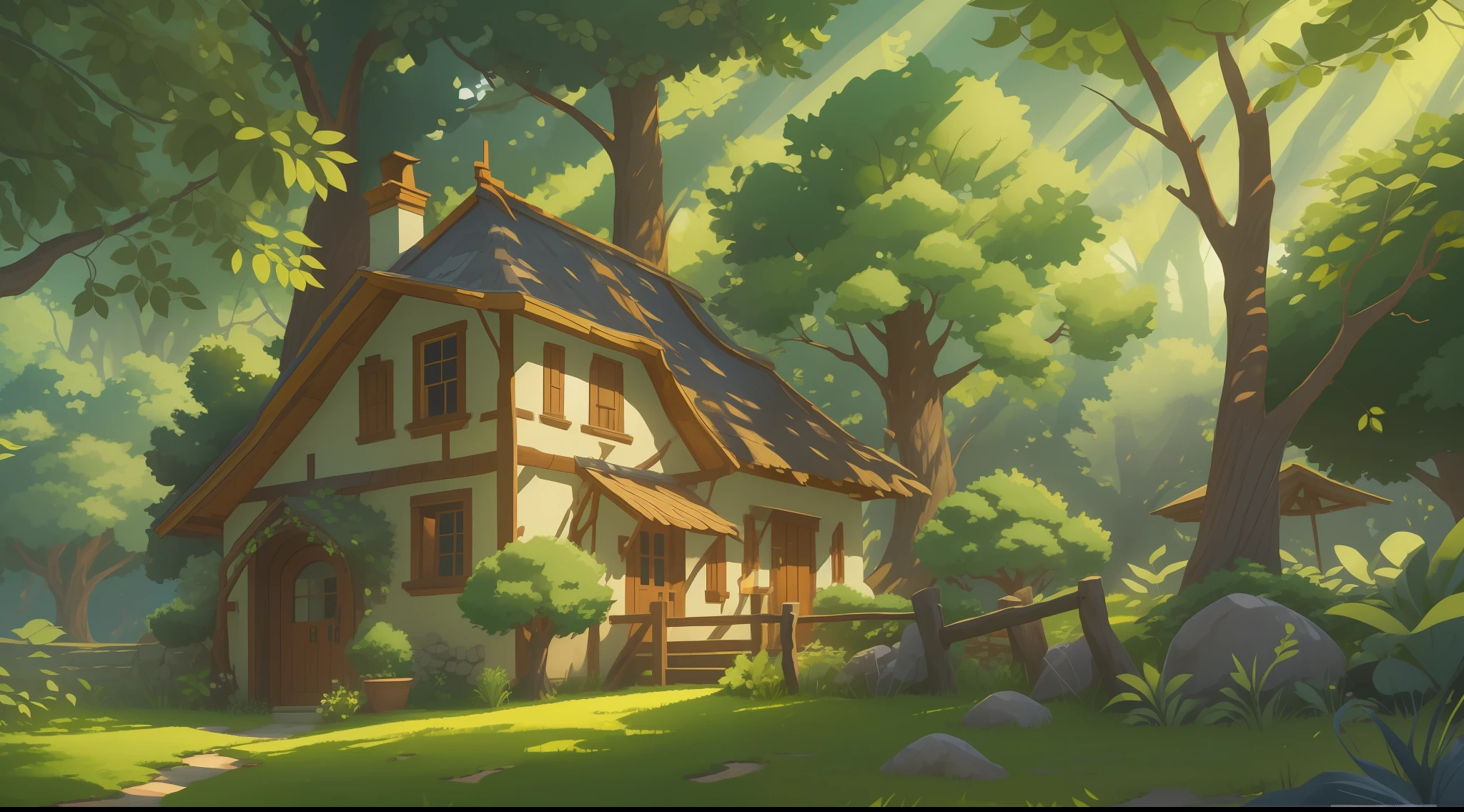 Masterpiece, best quality, (very detailed CG unit 8k wallpaper) (best quality), (best illustration), (best shadows) Nature', cottage, tree branch in foreground, super detailed
Waiting to get started --v6