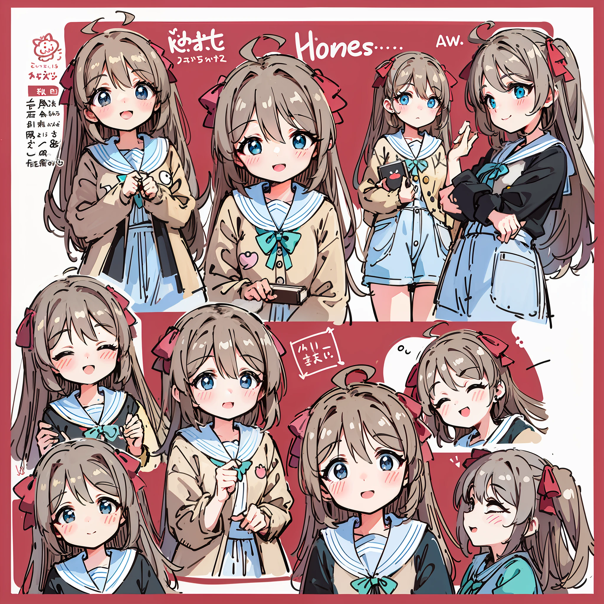 A cute monkey, various expressions, happy, sad, angry, expectant laughter, disappointed 1, cute eyes, white background, illustration-nii 5-style cute, emoji corresponding illustration set, bloody manga line style, dynamic pose, dark white, f/64 group, related characters, old terrier core.