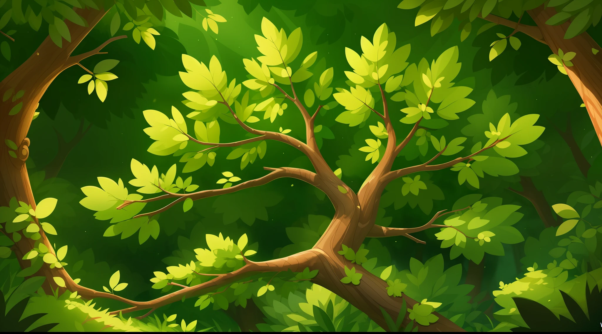 Masterpiece, best quality, (very detailed CG unit 8k wallpaper) (best quality), (best illustration), a tree branch, few leaves, black background, super detailed --v6