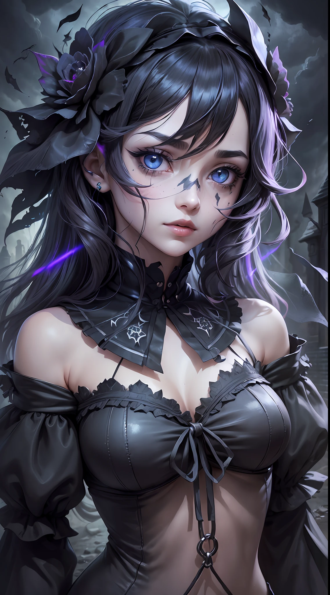 {{{{{masterpiece}}}}},{{{{best quality}}}},illustration,{{beautiful detailed girl}},(((beautiful detailed lighting))),beautiful detailed eyes,(((((disheveled hair))))),{{{beautiful detailed dress}}},midriff,{{female girl}},((off-shoulder jacket)),sailor dress,((((darkside)))),{{{{{bust}}}},{{{{{watercolor_(medium)}}}}},wholeblack bloomer,wet clothes,wet skin,flowers,hollow eyes,hollow night,hollow knight,{{{{{chain}}}}},dark soul,abyssal ship,deep dark,darkness,{{{{female girl}}}}},{{{small breast}}},death garden,{{{{emotionless eyes}}}},{{{cthulhu}}},((((extremely detailed dark clouds)))),{{{{{extremely detailed CG unity 8k wallpaper}}}}},(((extremely detailed face))),(((jitome))),((((dark_persona)))),{{ruins}},{{{{{{beautiful deatailed shadow}}}}}},{{{{chain storm}}}}},{{{{chain ring}}} --auto --s2
