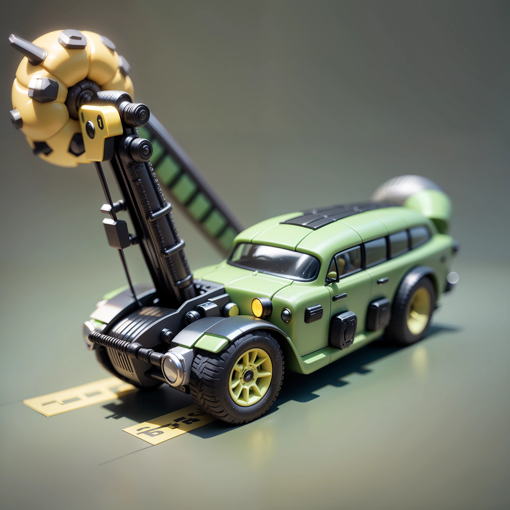 Caterpillar, a roller, scene model::2, plastic toy, futuristic technology, clay, plastic toy, side composition, clean background, soft lighting, rendering, C4D, tuner, 8k, hard drive