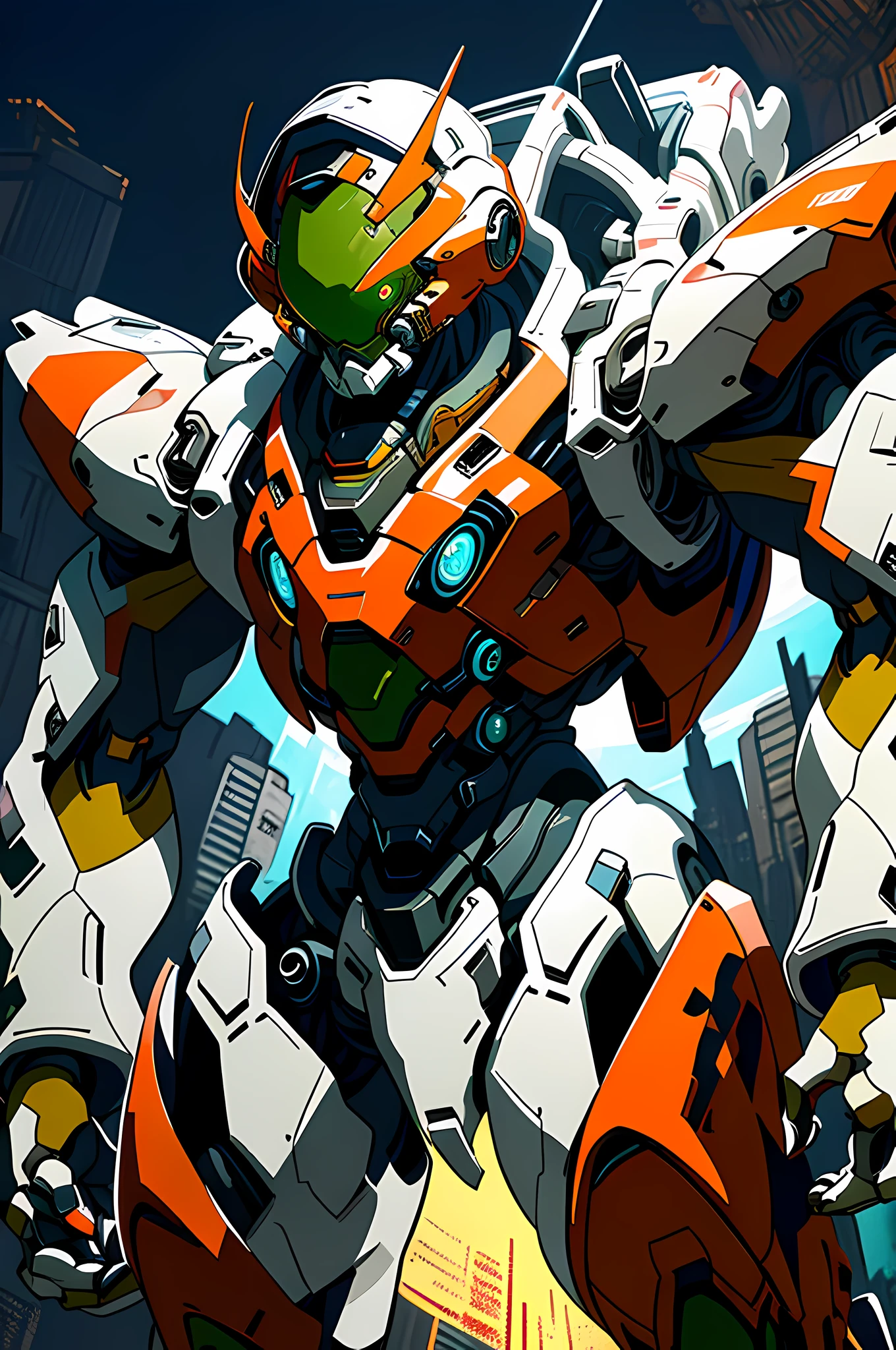 concept art of 1girl wearing mecha suit, glowing eyes, camouflage, running in the battle field
ink art, flat color, high contrast, stylish
absurdres, best quality, negative space,