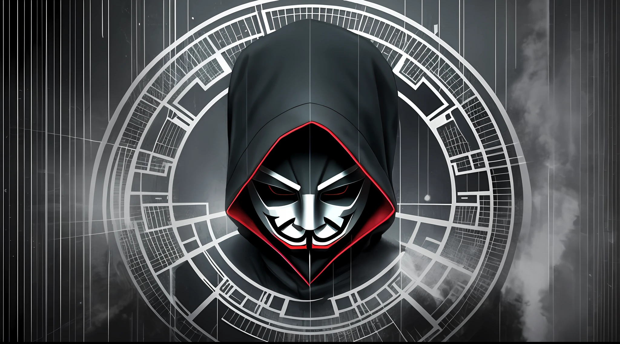 hacker,using anonymous mask,dark art, obscure,4k, --auto --s2