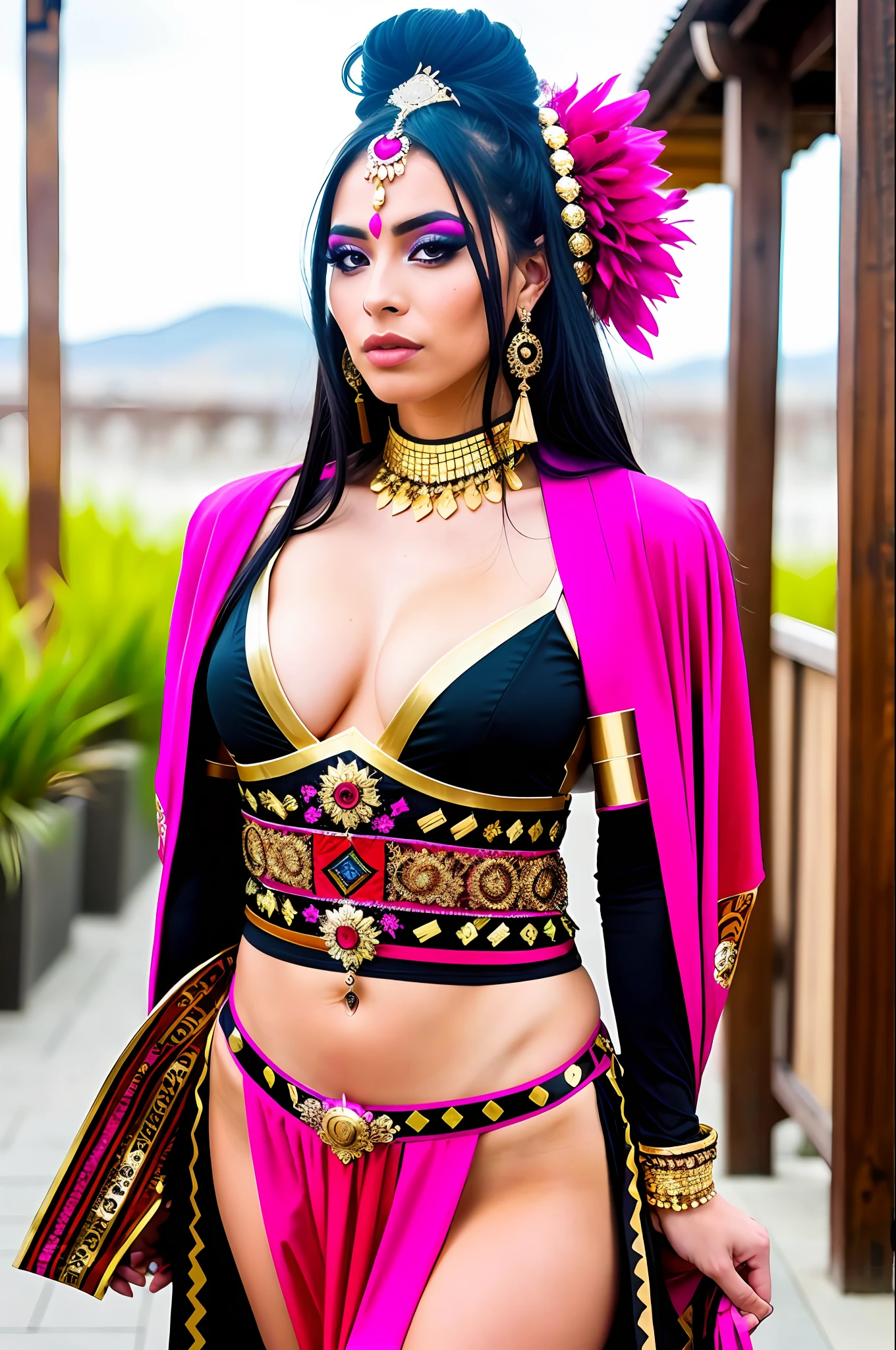 I would like to receive help developing the concept of a unique female character with exotic costumes. The idea is to create a detailed description of this character, exploring elements such as style, characteristics and cultural inspirations.
The character should have a distinctive and captivating appearance, with costumes that are considered exotic and unique. You can think of vibrant color combinations, unique patterns, and decorative elements that reflect specific cultures.
It's important to respect and appreciate cultural diversity when creating this character. Look for inspirations in different parts of the world, such as traditional costumes, ethnic styles, or specific artistic influences.
In addition to the costumes, take into account other characteristics of the character, such as hairstyle, makeup or accessories that complement the exotic look. Also think about your personality, backstory, or special abilities that can add depth to the character.
Remember that we are working with a conceptual description and not with the creation of a real person. The goal is to develop a fictional character with an exotic and original aesthetic.
I'm here to help you refine and further develop the concept of this character, adding details and elements that make her truly unique and fascinating. I await your nominations to move forward in this creative process.