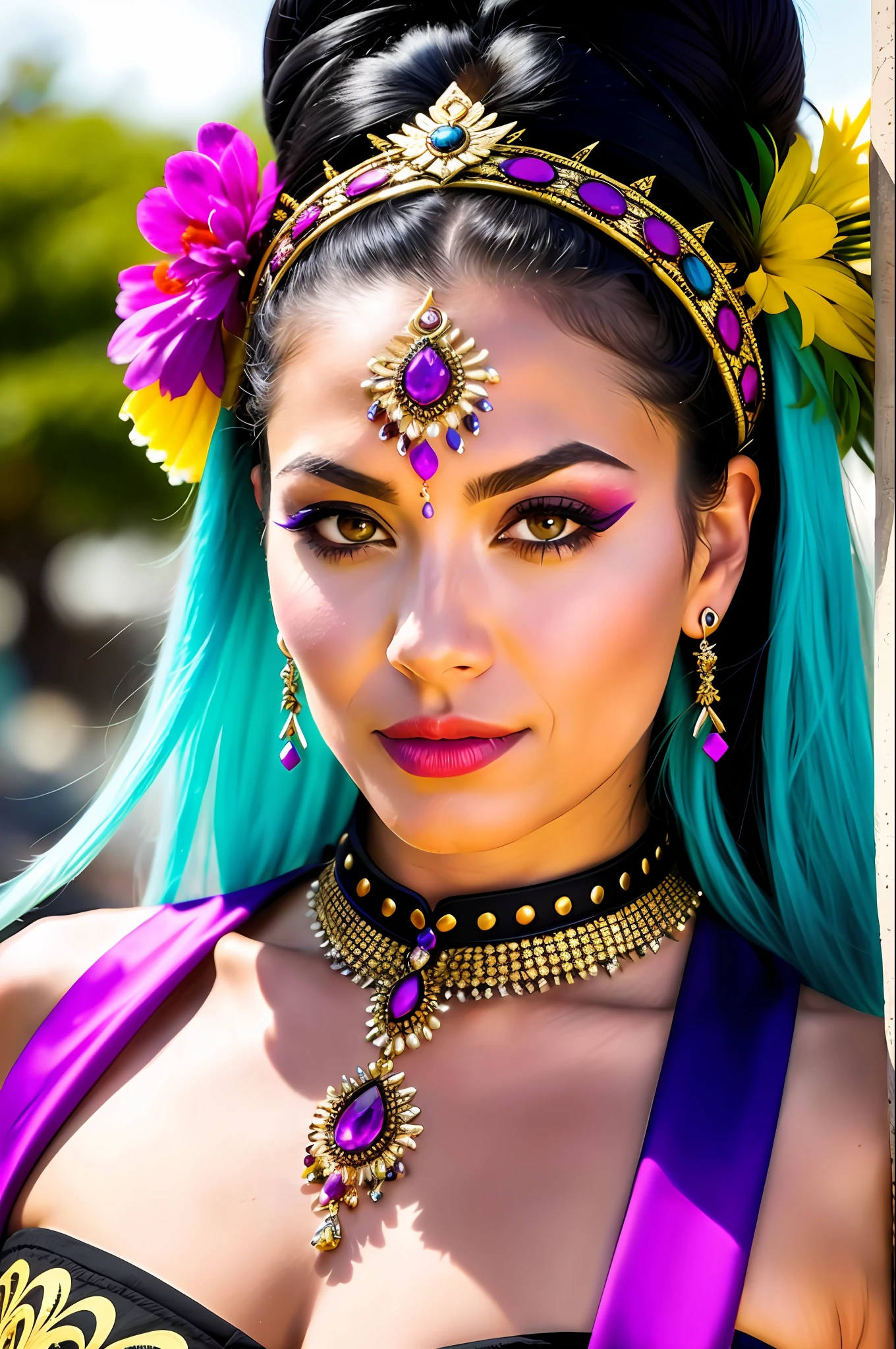 I would like to receive help developing the concept of a unique female character with exotic costumes. The idea is to create a detailed description of this character, exploring elements such as style, characteristics and cultural inspirations.
The character should have a distinctive and captivating appearance, with costumes that are considered exotic and unique. You can think of vibrant color combinations, unique patterns, and decorative elements that reflect specific cultures.
It's important to respect and appreciate cultural diversity when creating this character. Look for inspirations in different parts of the world, such as traditional costumes, ethnic styles, or specific artistic influences.
In addition to the costumes, take into account other characteristics of the character, such as hairstyle, makeup or accessories that complement the exotic look. Also think about your personality, backstory, or special abilities that can add depth to the character.
Remember that we are working with a conceptual description and not with the creation of a real person. The goal is to develop a fictional character with an exotic and original aesthetic.
I'm here to help you refine and further develop the concept of this character, adding details and elements that make her truly unique and fascinating. I await your nominations to move forward in this creative process.