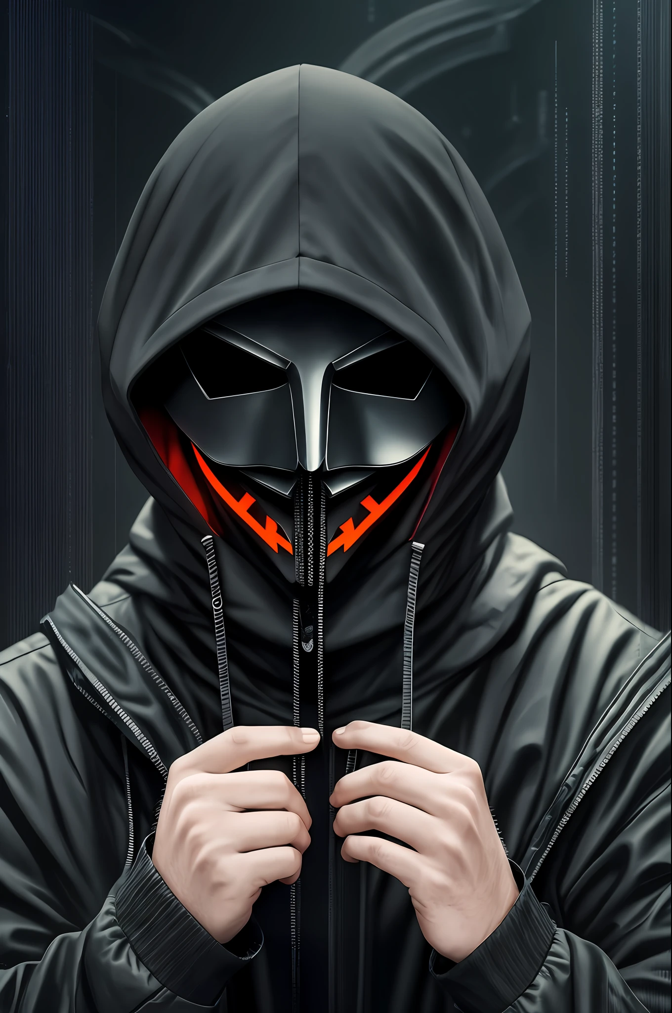 evil hacker,using anonymous mask,carder,dark art, obscure,4k --auto --s2