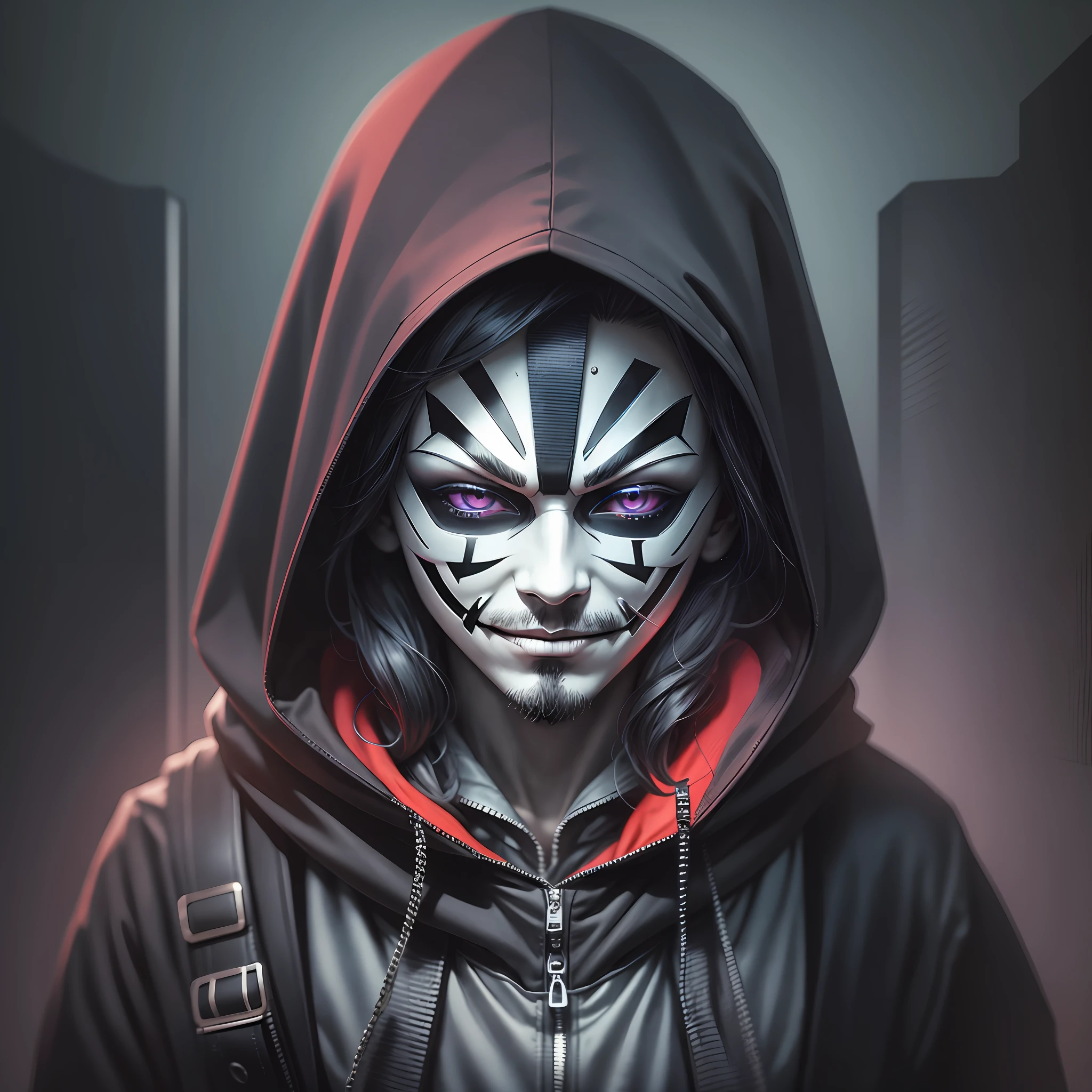 evil hacker,using anonymous mask,dark art, obscure,4k --auto --s2