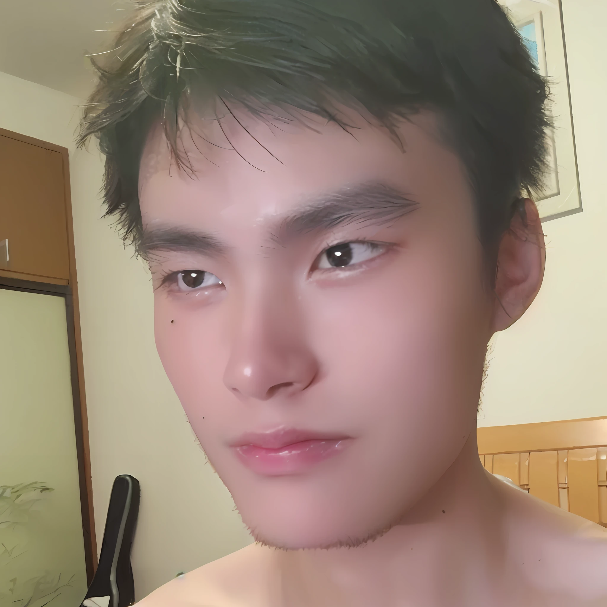 Peerless handsome, cold white skin, messy hairstyle, big eyes, long hair, fantasy, cool, shocking scene