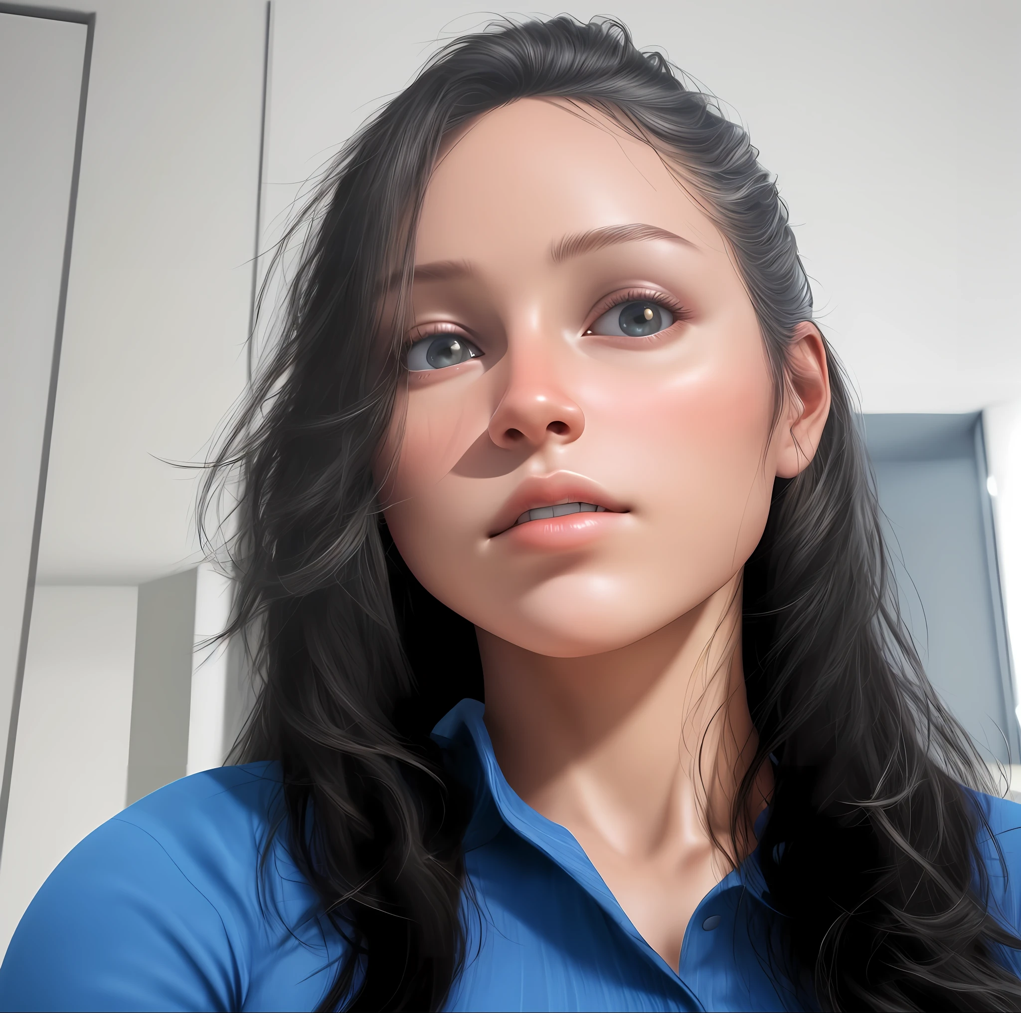 Ultra realistic 3d image excellent quality and bare lighting with wonderful breasts based on skin color image