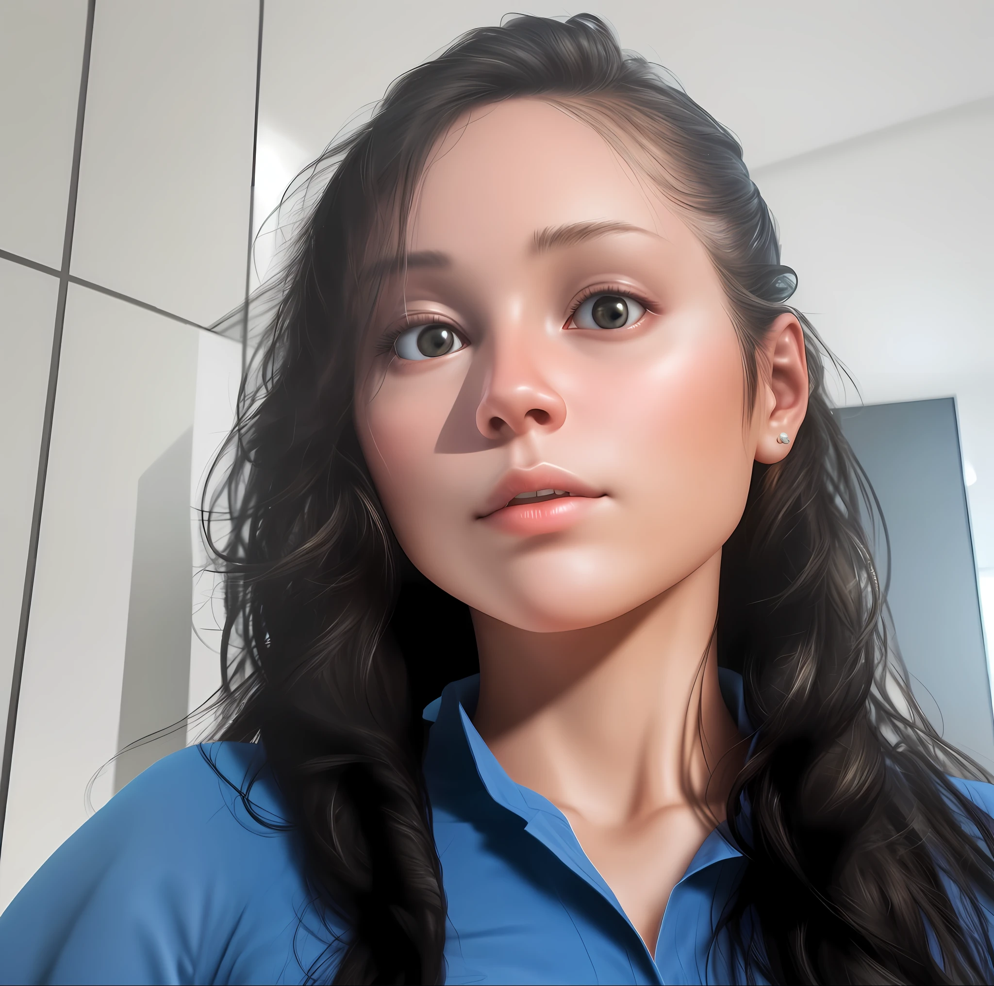 Ultra realistic 3d image excellent quality and bare lighting with wonderful breasts based on skin color image