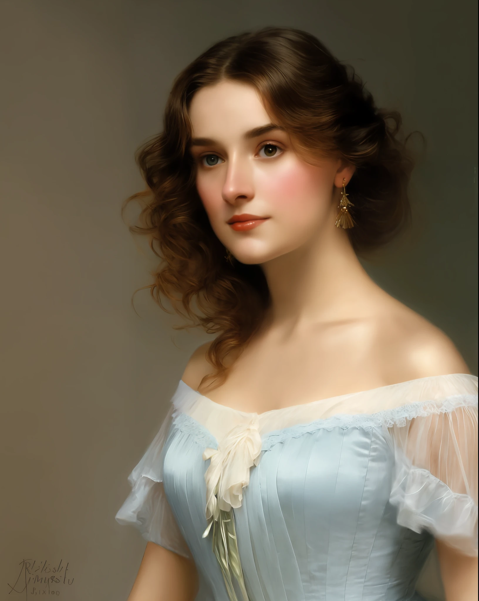 A painting by Albert Lynch, Ruan Jia, Gaston Bussiere, Alexandre Cabanel, Daniel F. Gerhartz, Jules Bastien-Lepage, Pierre Auguste Cot, Sophie Anderson, Jeremy Lipking, Thomas Lawrence, Bouguereau, Carle Van Loo, Jules Joseph Lefebvre, Roberto Ferri, 'aesthetically pleasing', exquisite, polished, refined, sophisticated, tasteful, harmonious, well-proportioned, well-formed, well-arranged, smooth, proportional