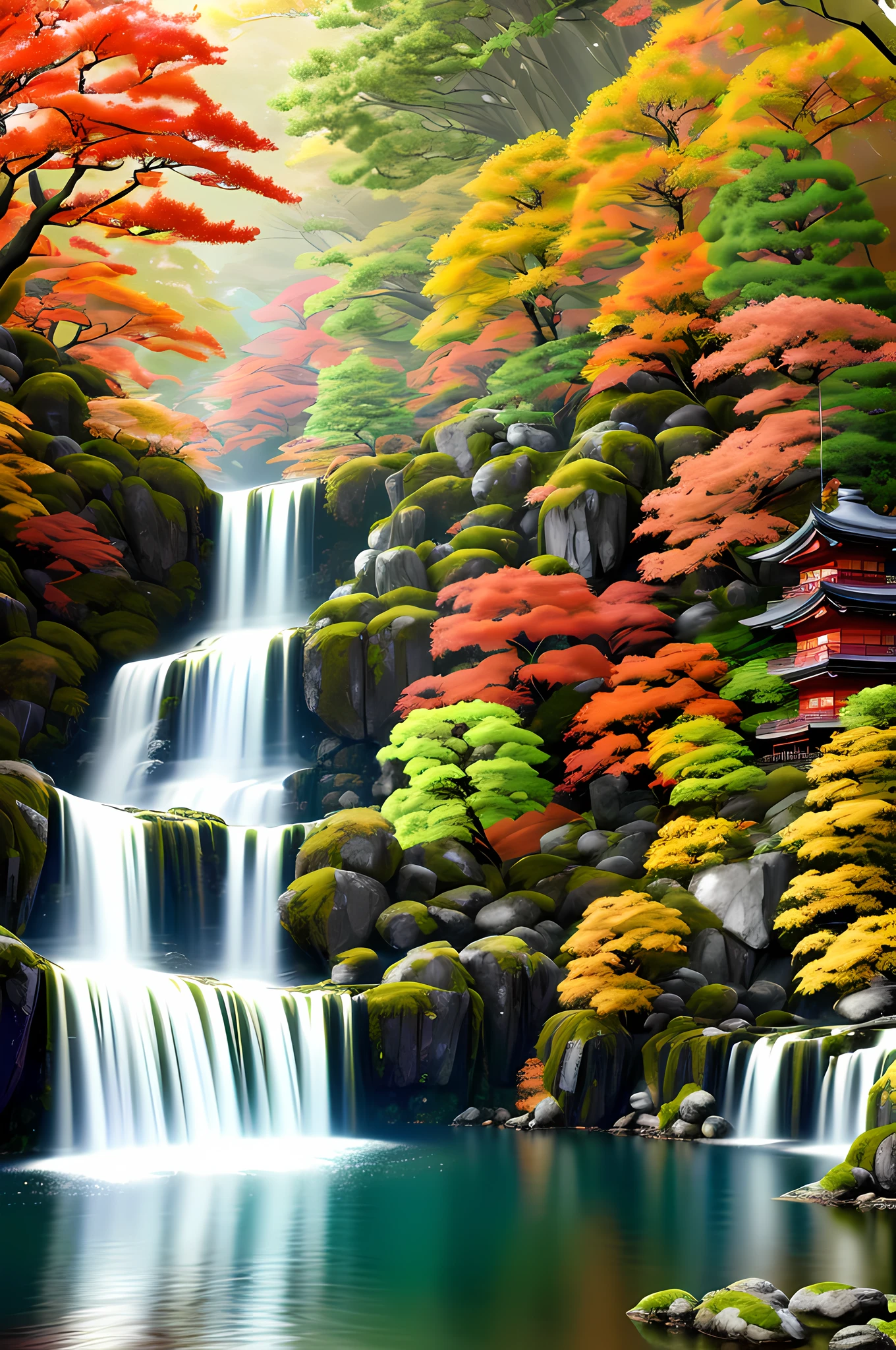 (Super Elaborate CG Unity 8K Wallpaper), (Masterpiece), (Best Quality), (Realistic), Geisha, Kimono, Dance, Elf, Pointed Ears, ((Best Quality)), (Super Detailed)), (Illustration), Autumn Japan Forest