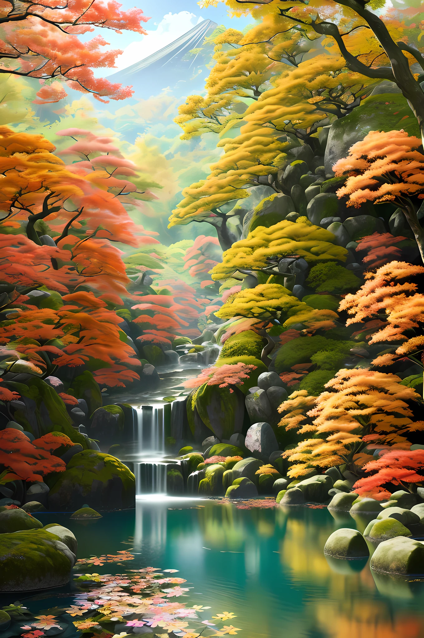 (Super Elaborate CG Unity 8K Wallpaper), (Masterpiece), (Best Quality), (Realistic), Geisha, Kimono, Dance, Elf, Pointed Ears, ((Best Quality)), (Super Detailed)), (Illustration), Autumn Japan Forest