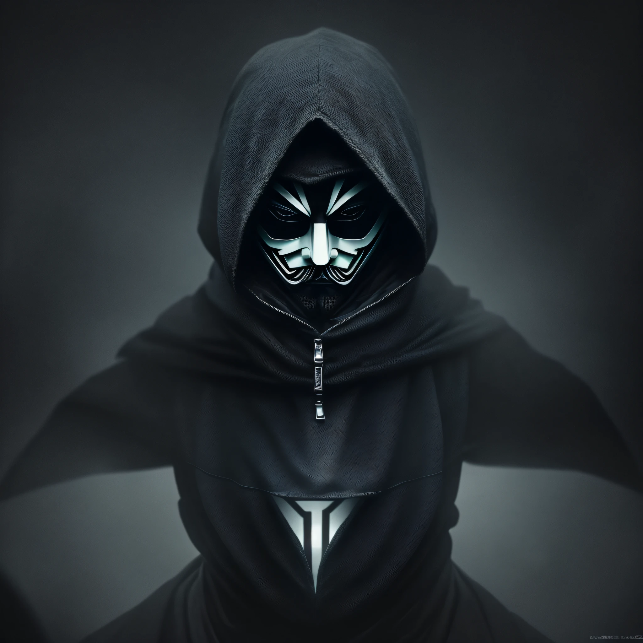 darkness evil hacker,using anonymous mask,dark art, darkweb,darkness,obscure,4k --auto --s2