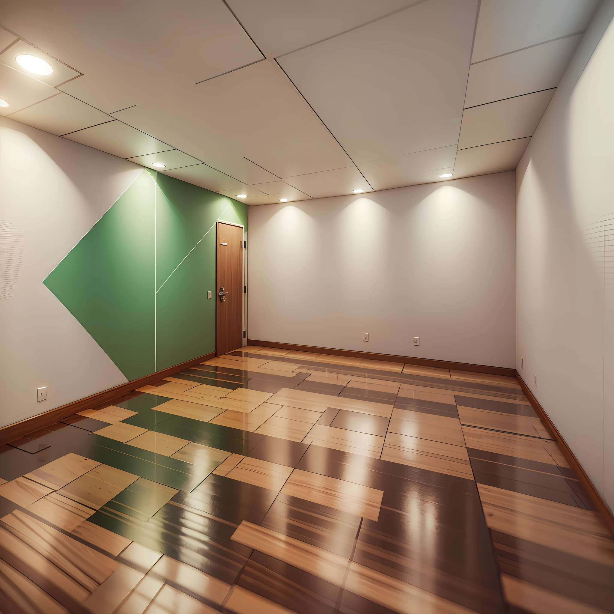 Indoor, camping, solid color walls, lighting, 3d rendering --auto --s2