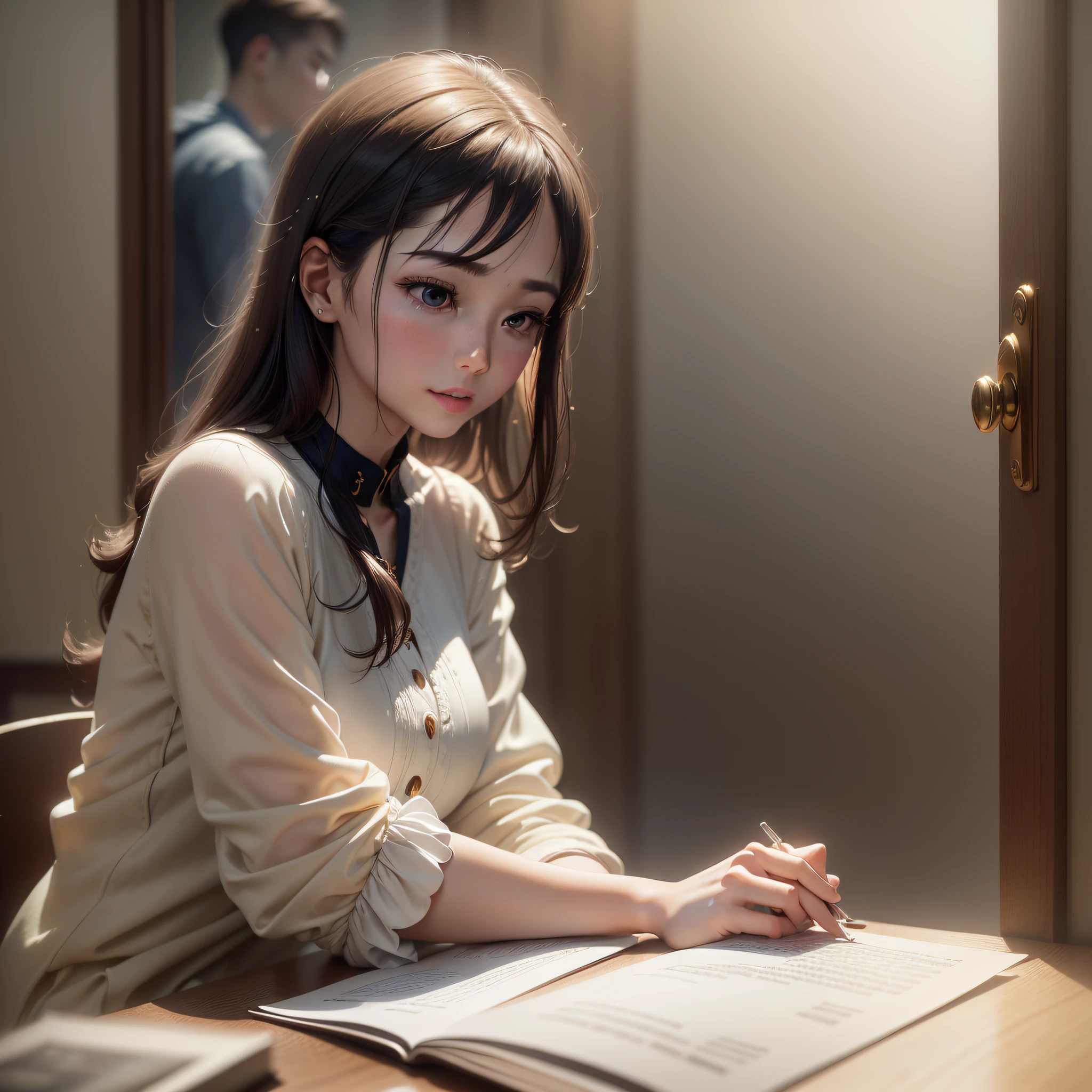 (End of college entrance examination + family + warmth + freeze-frame moment) + lighting rendering + (sophisticated skills, exquisite details, aesthetic and dynamic integration) + (sincere human feelings + delicate scenes + wide-angle lens + soft touch) + (ultra-high resolution + 8K HD + no omissions)