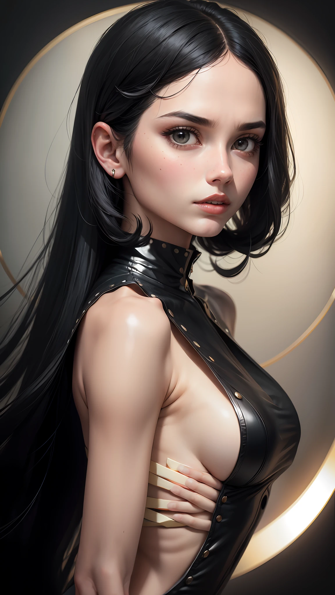 black hair, super detail. With a name Amy ., Surrealism, 8k
