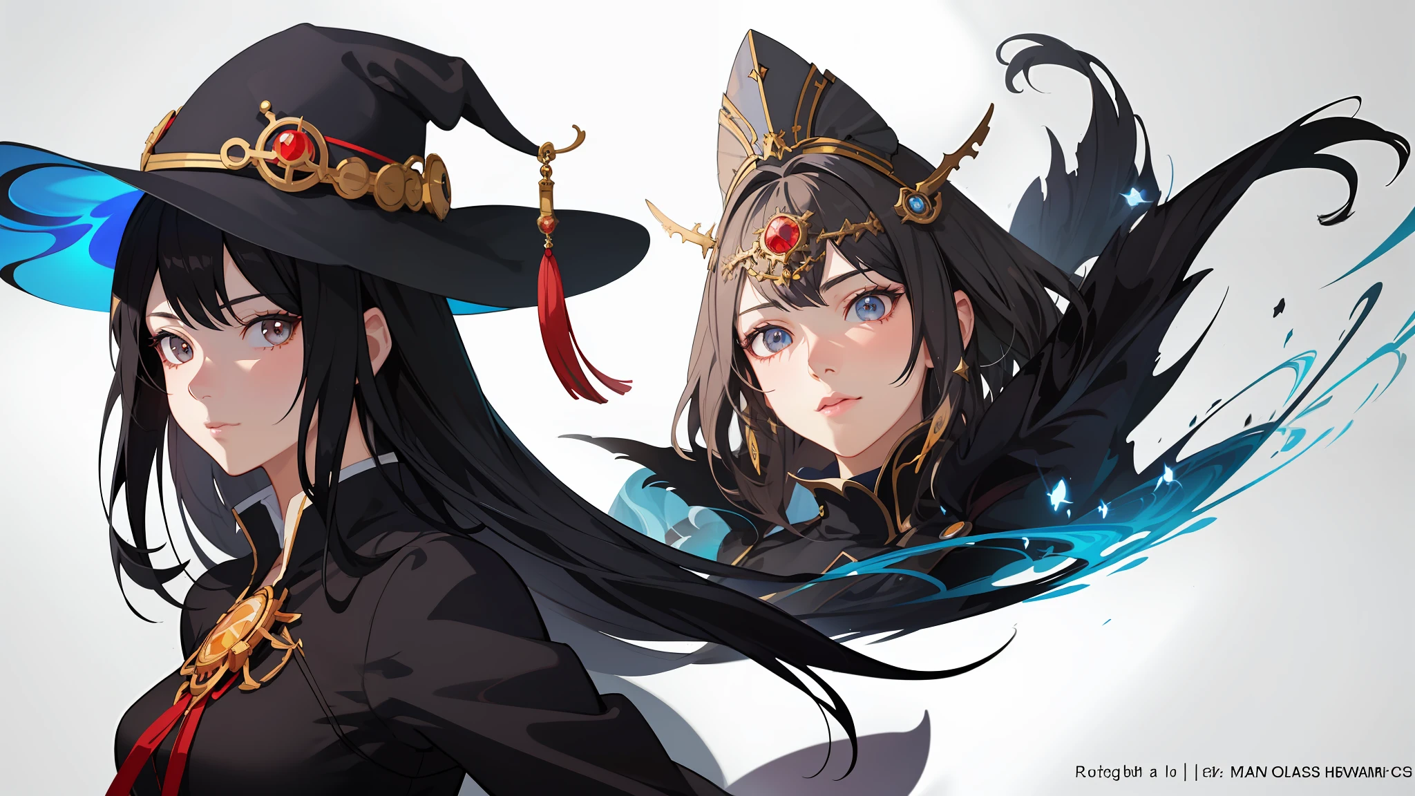 anime - style image of a woman in a hat and dress, portrait of a female mage, black - haired mage, extremely detailed artgerm, artwork in the style of guweiz, artgerm on artstation pixiv, artgerm portrait, artgerm. anime illustration, artgerm and atey ghailan, artgerm detailed